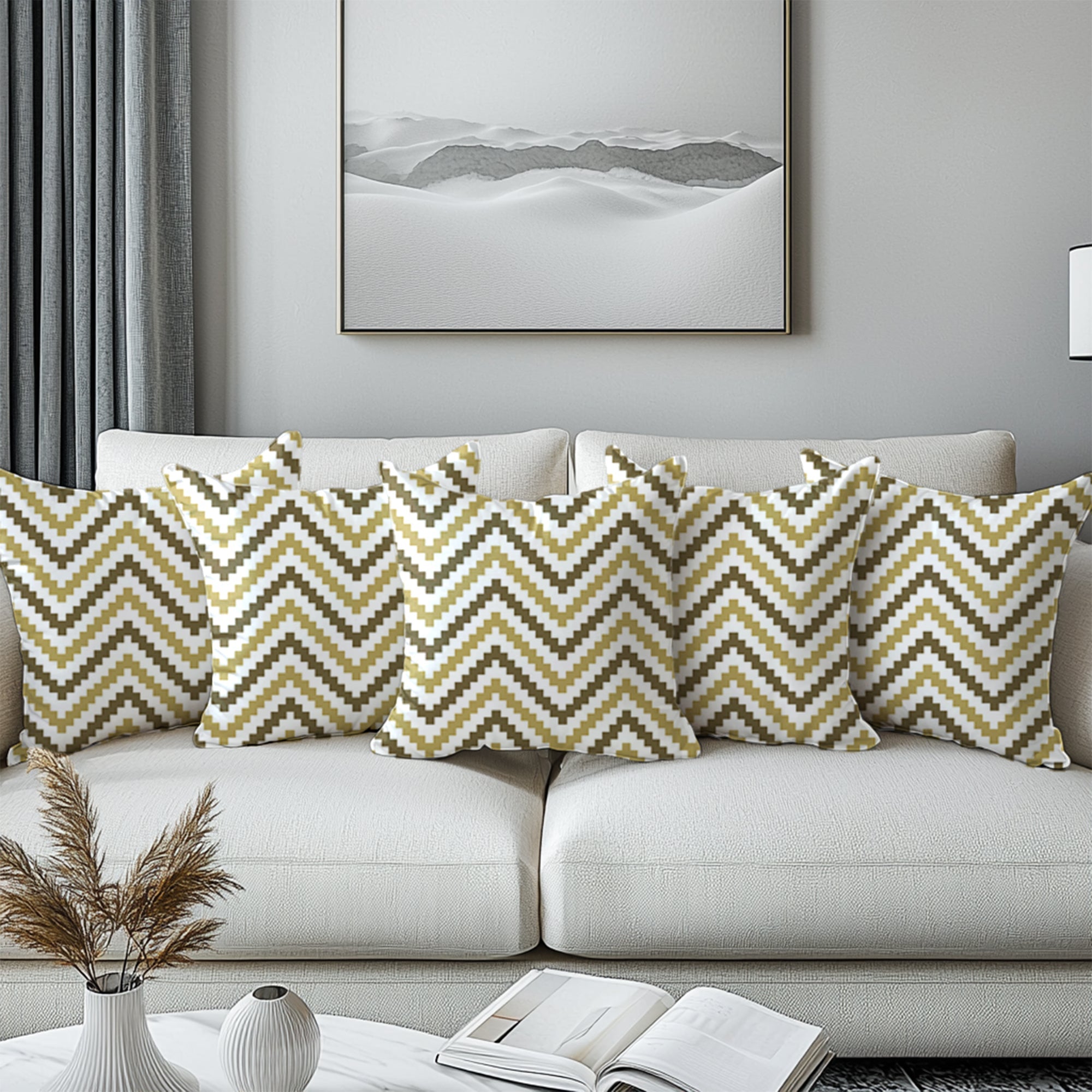 Micro Chevron Cushion Cover
