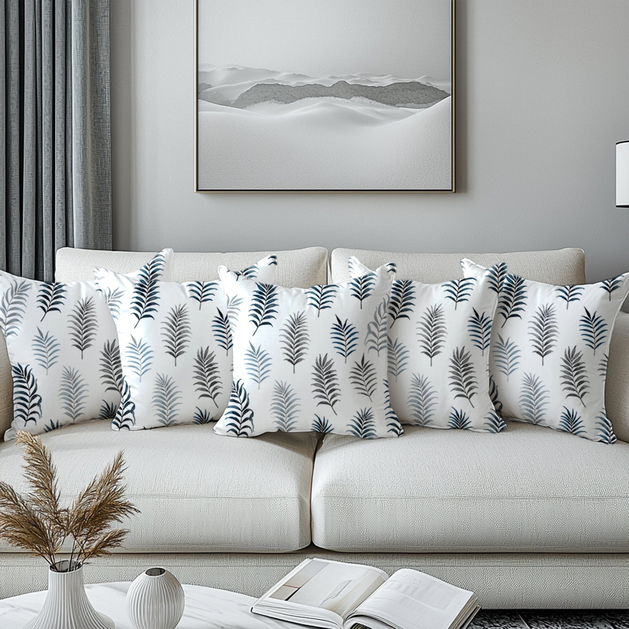 Micro Palm Leaves Cushion Cover