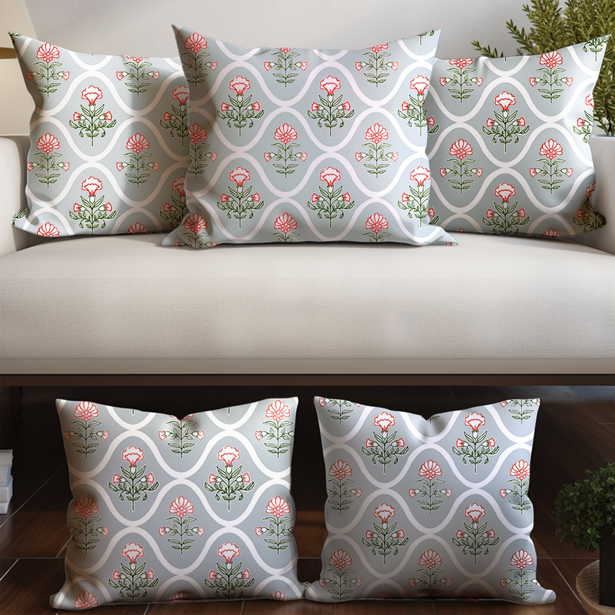 Micro Light Grey Cushion Cover