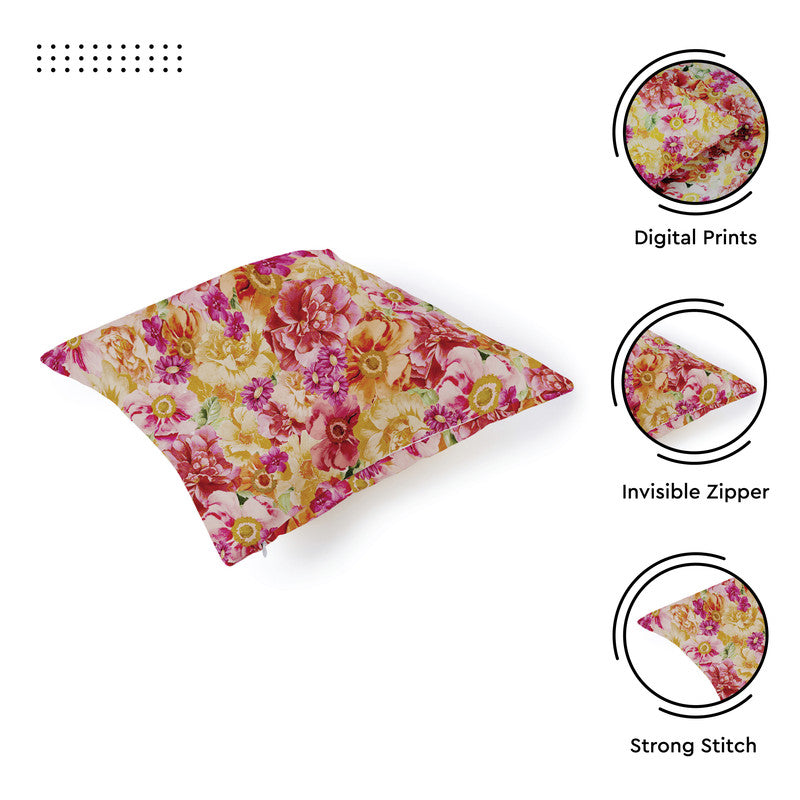 Blackout Polyester F2 Red Cushion Cover (Pack of 2)