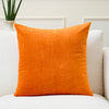 Chenille Solid Orange Cushion Cover (Pack of 1)