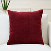 Chenille Solid Maroon Cushion Cover (Pack of 1)