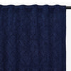 Embossed Velvet Navy Blue Curtain