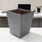 PU-Leather Grey Leather Dustbin