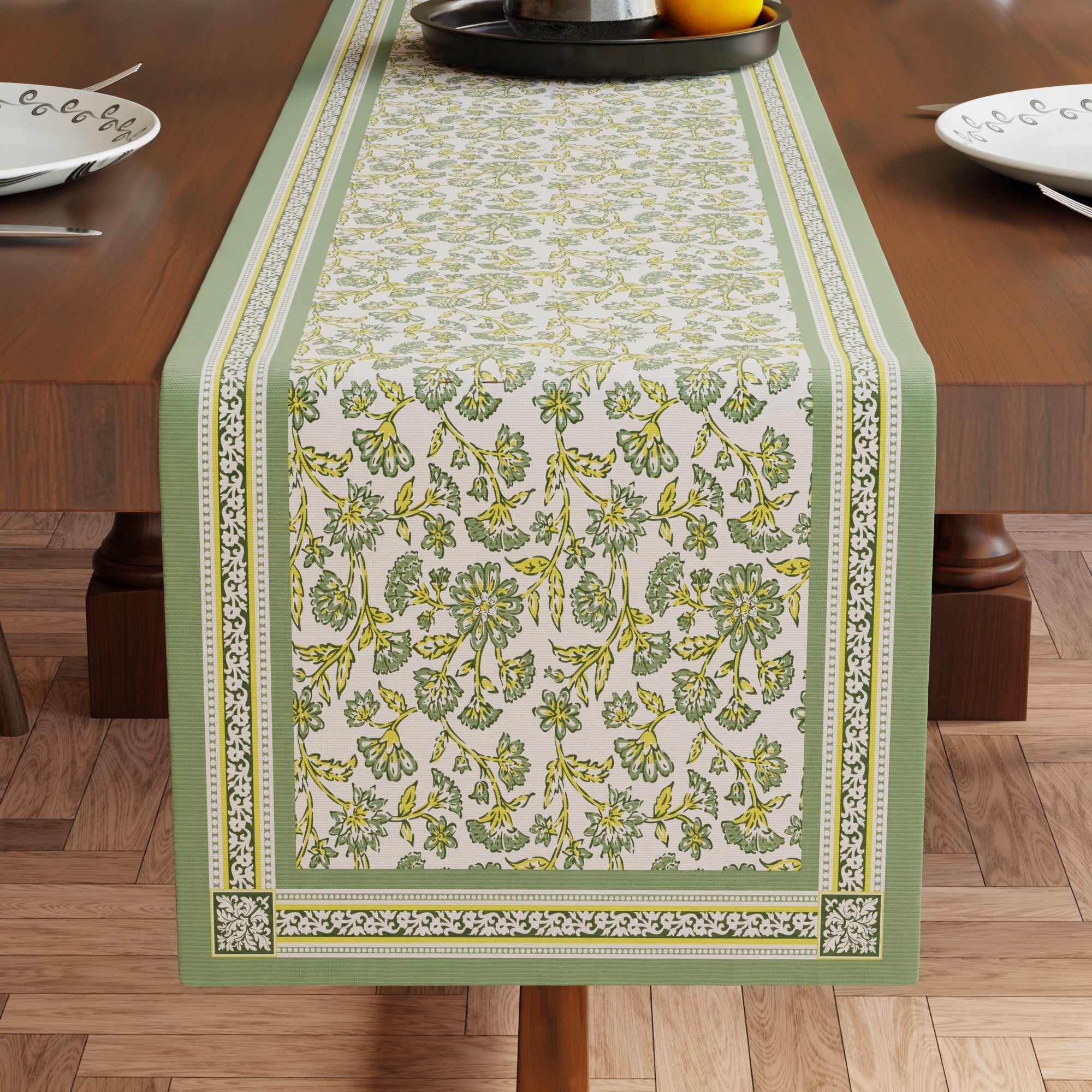 Cotton Sage-02 Table Runner (Pack of 1)