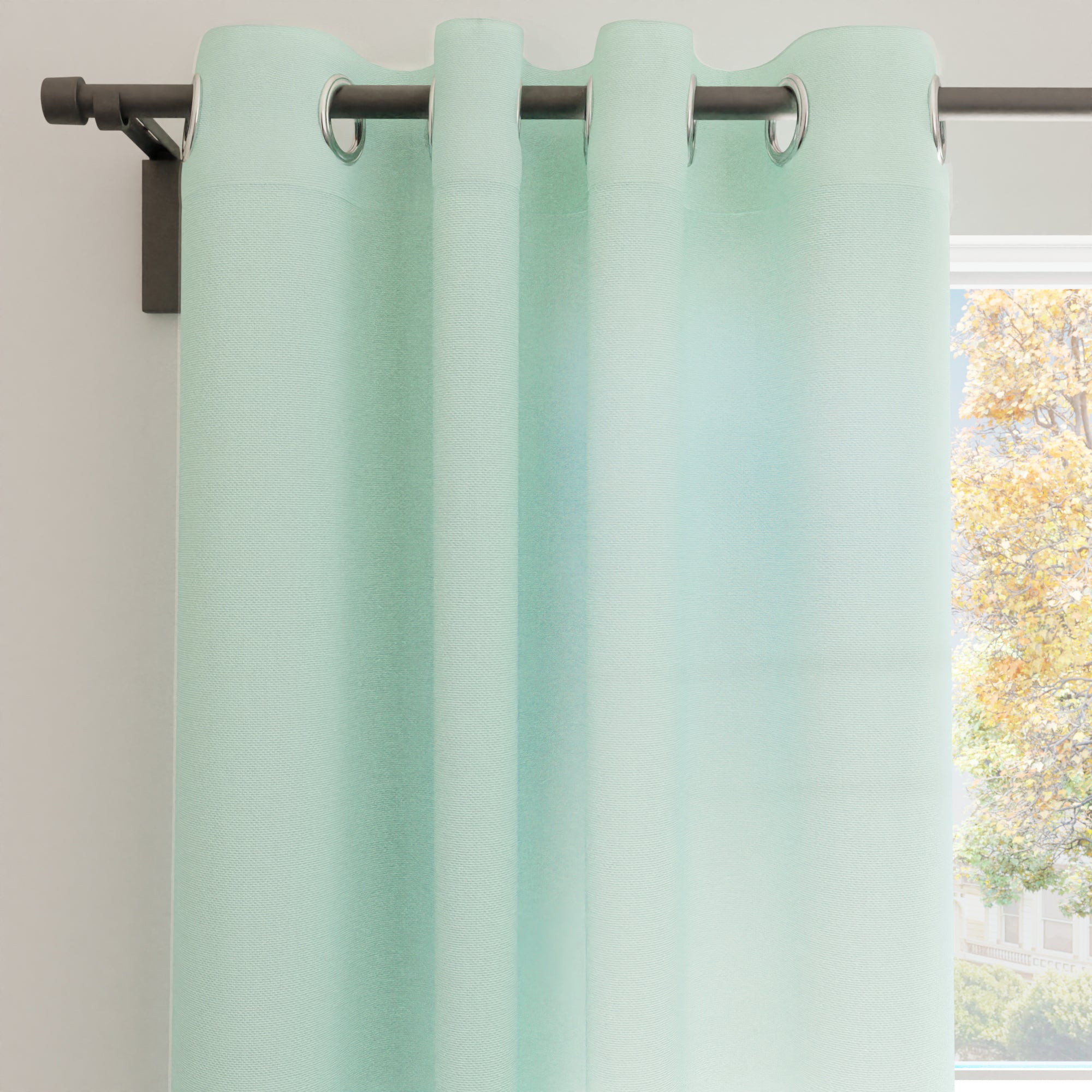 Canvas Mint Green Curtain (Pack of 1)