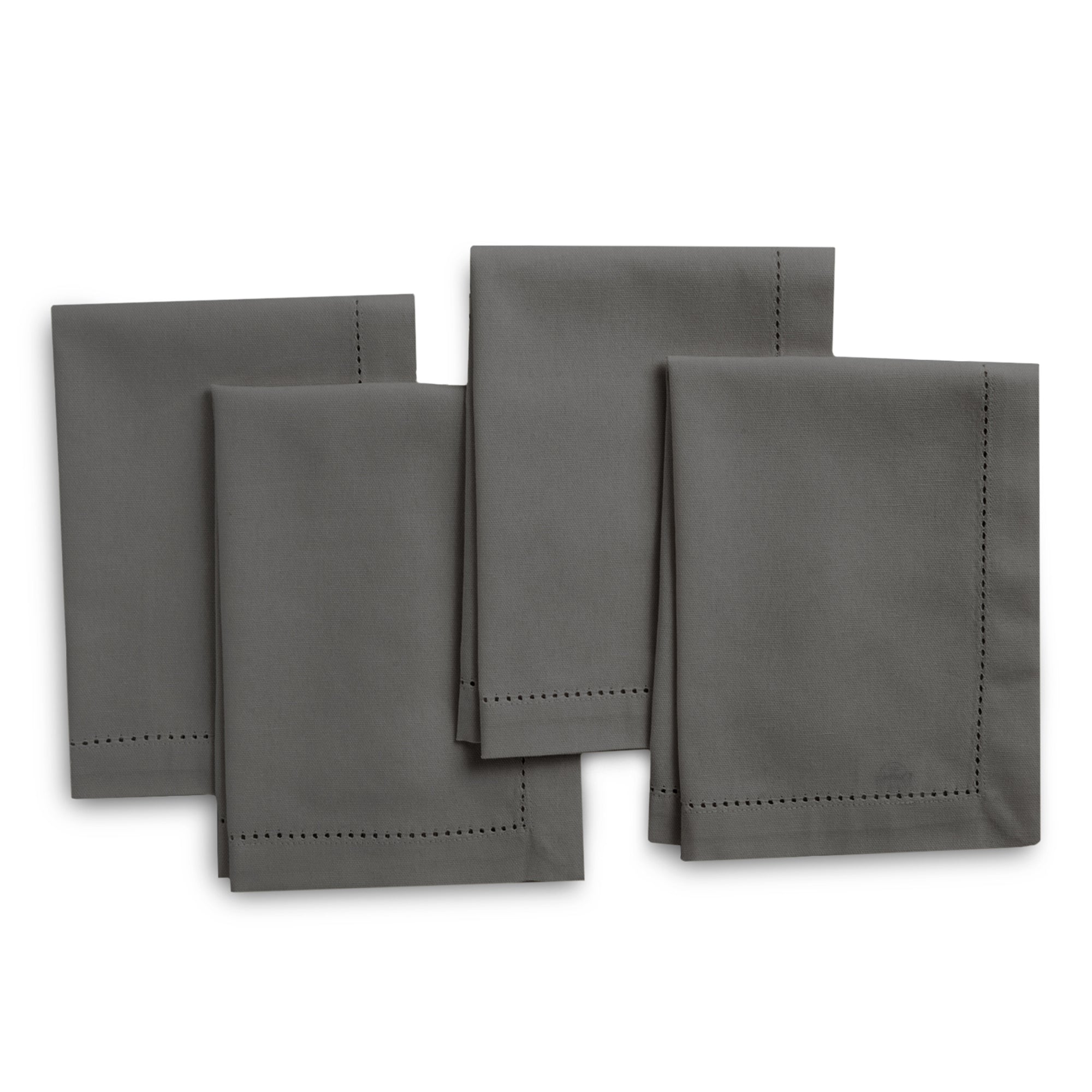 Cotton Grey Table Napkins (Pack of 4)