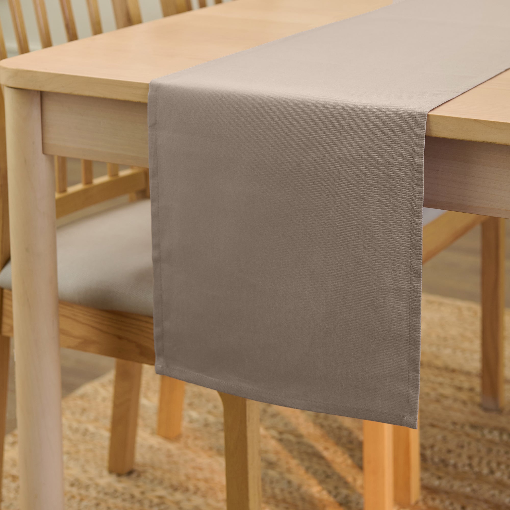 Cotton Beige Table Runner (Pack of 1)