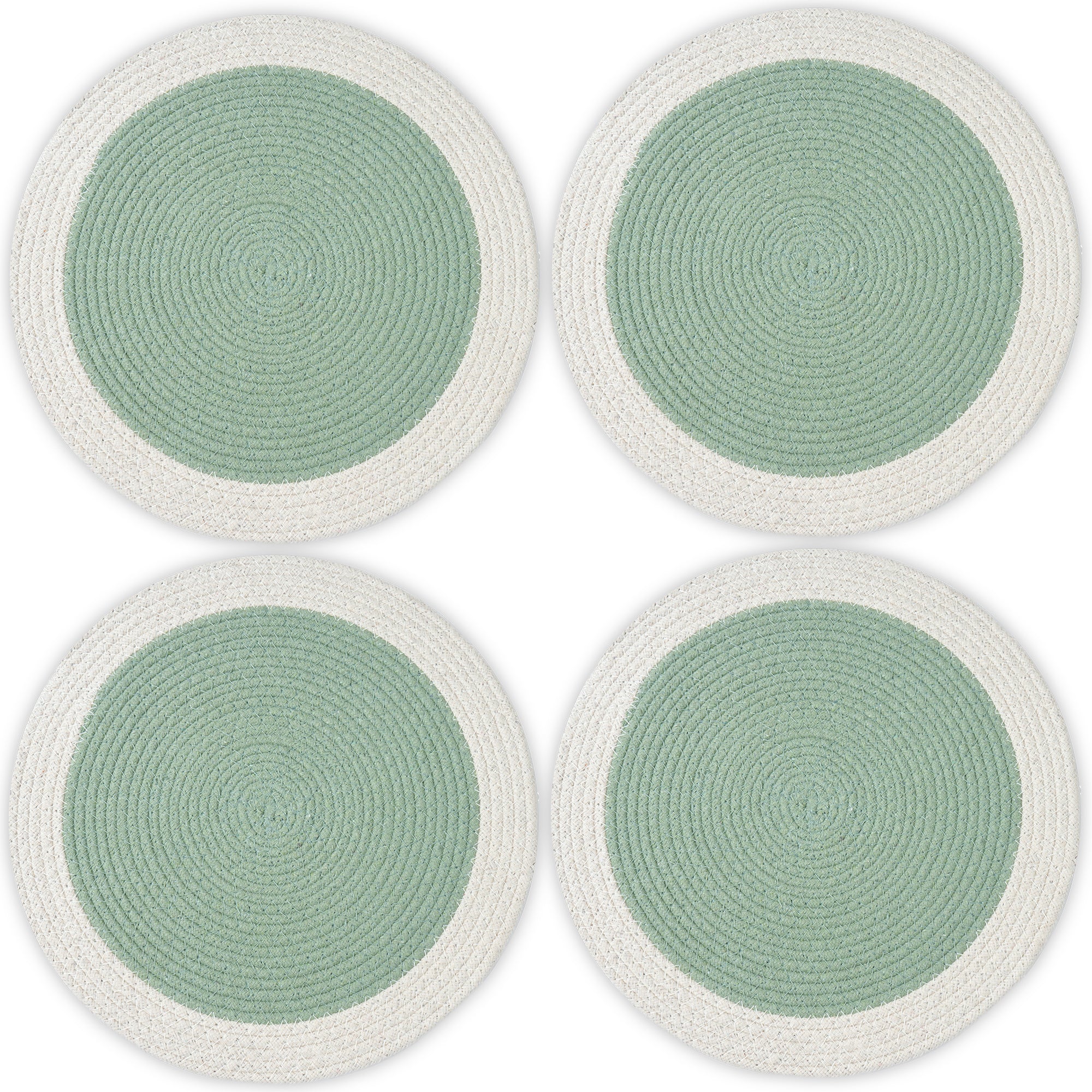 Cotton Sage & Off White Placemat (Pack of 4)