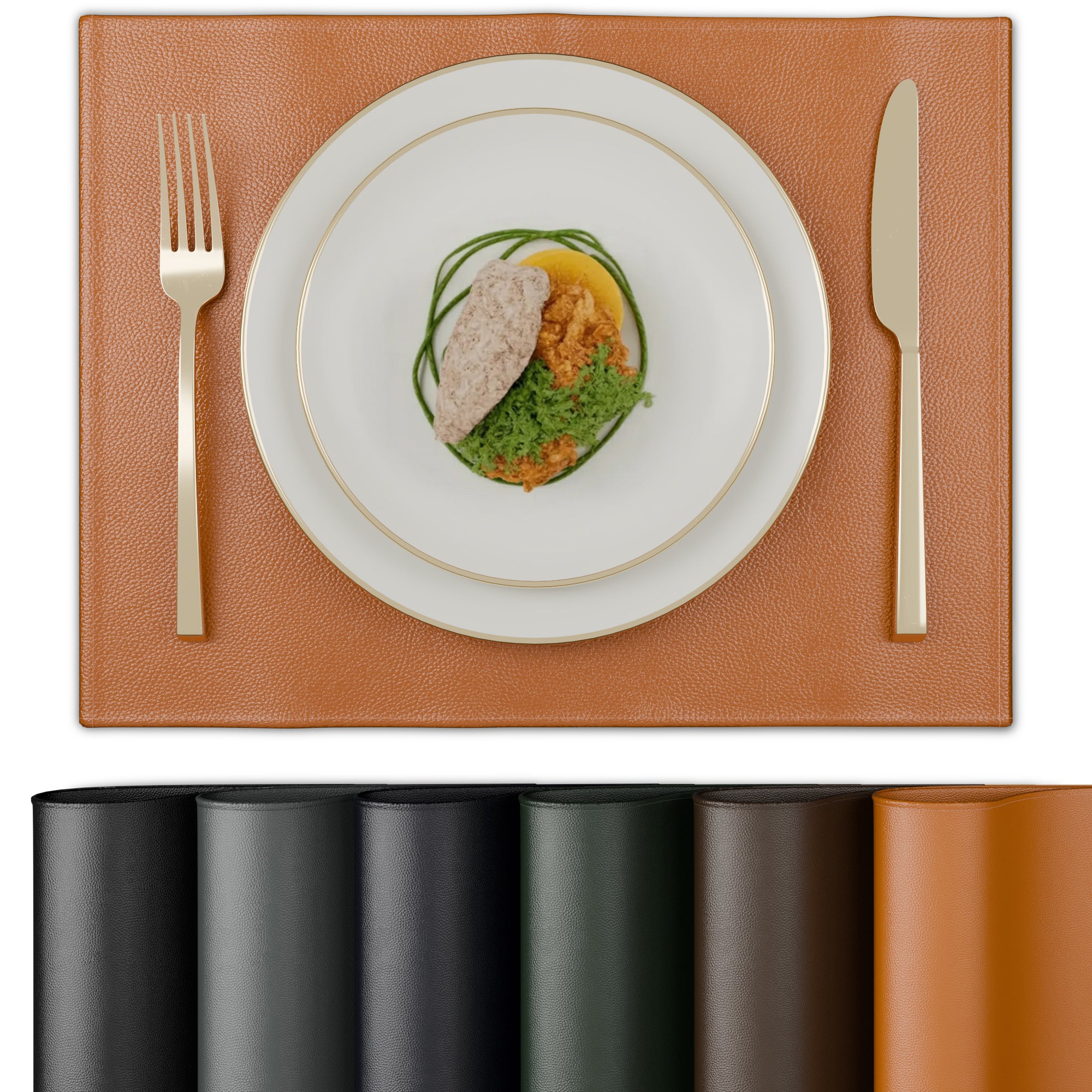 Faux Leather Tan Placemat