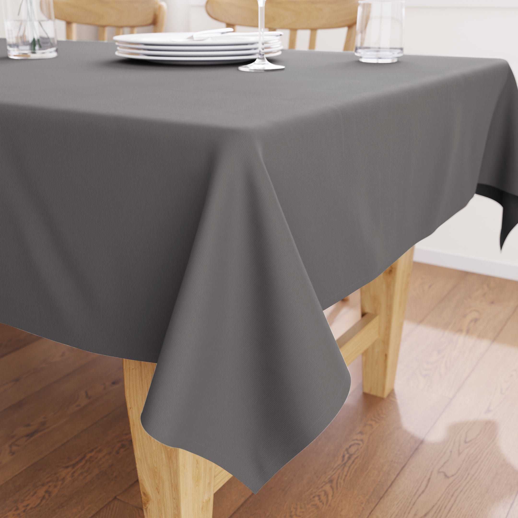 Canvas Grey Table Cloth (Pack of 1)