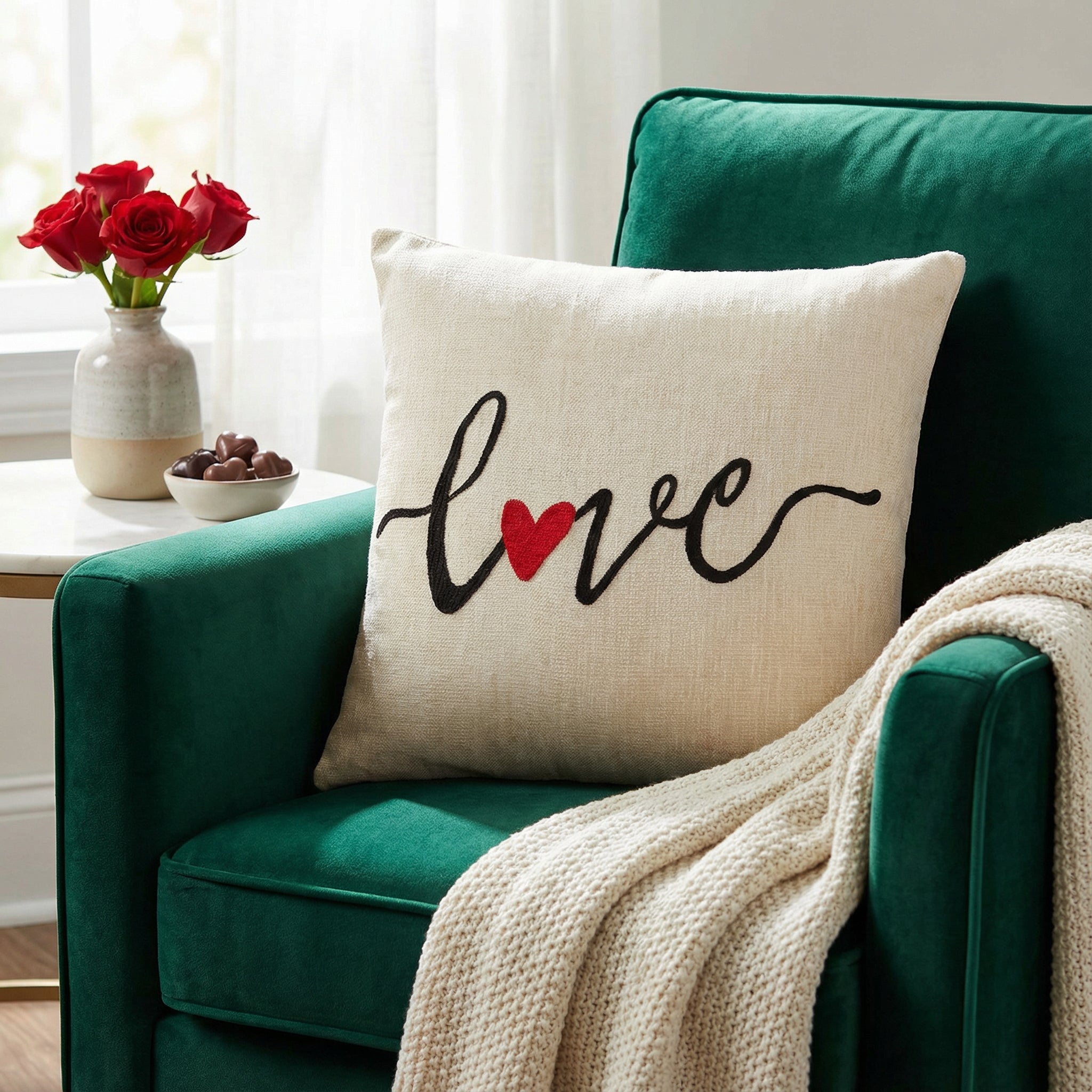 Love - Natural Cushion Cover