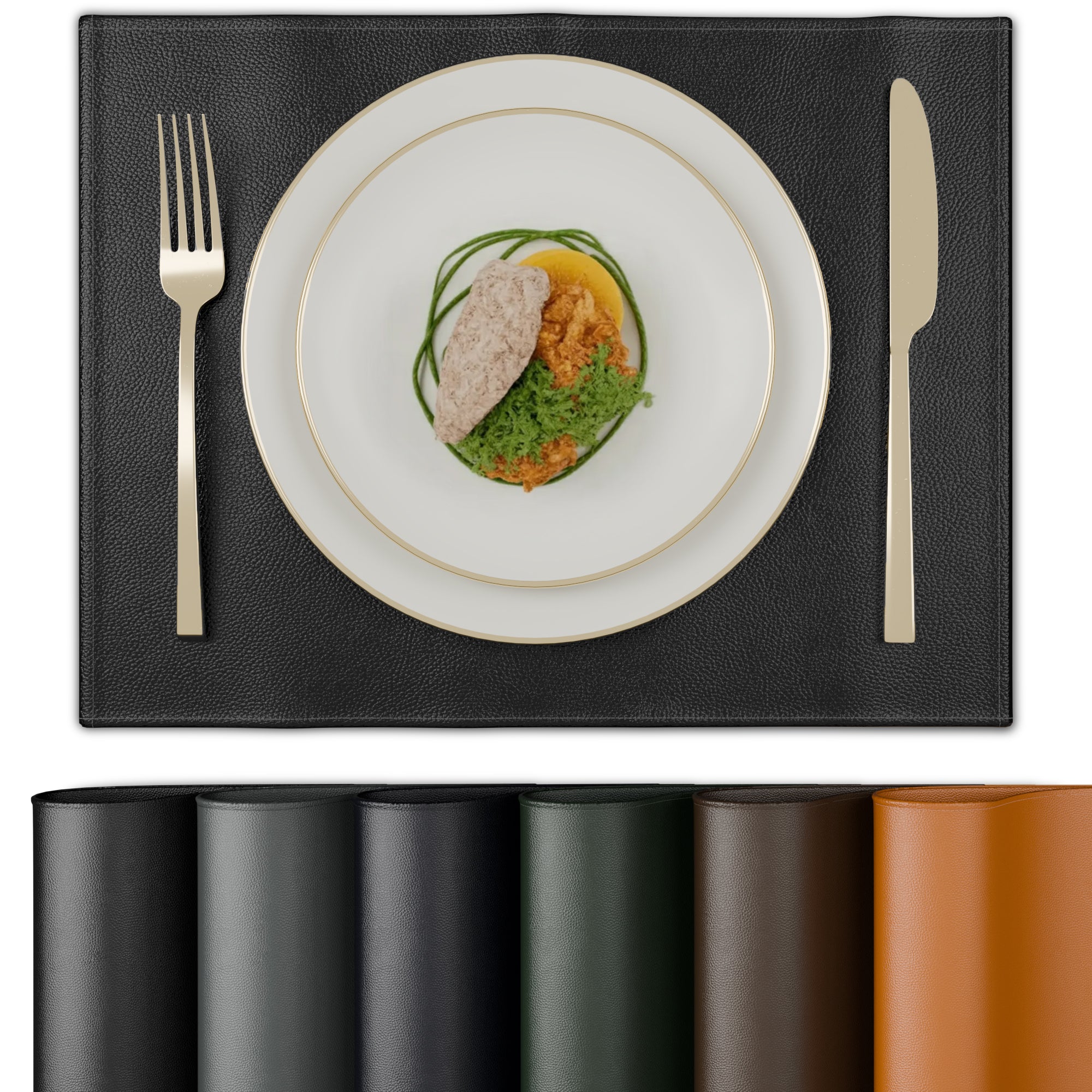 PU Leather Black Placemat