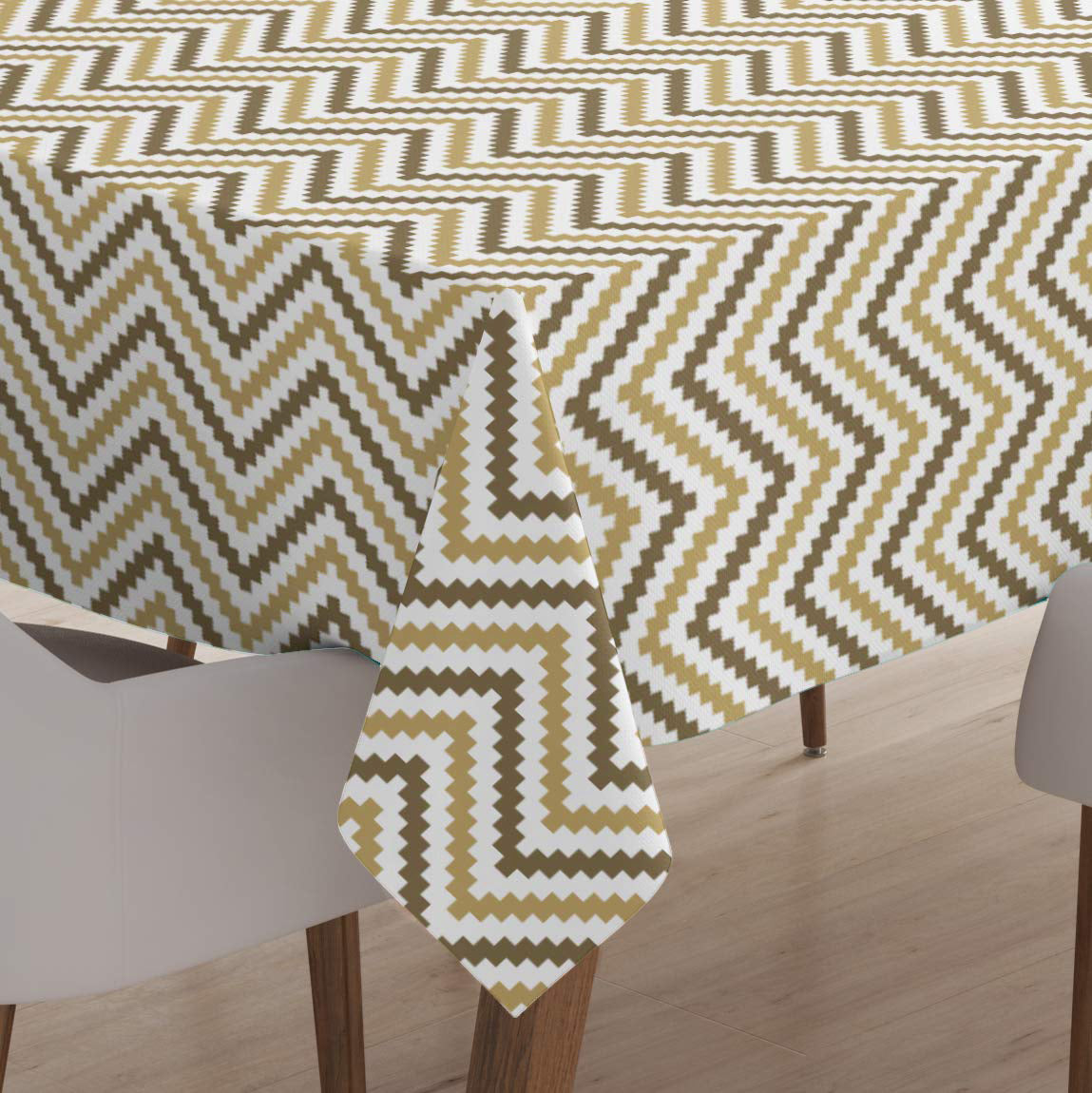 Polyester Chevron Table Cloth (Pack of 1)