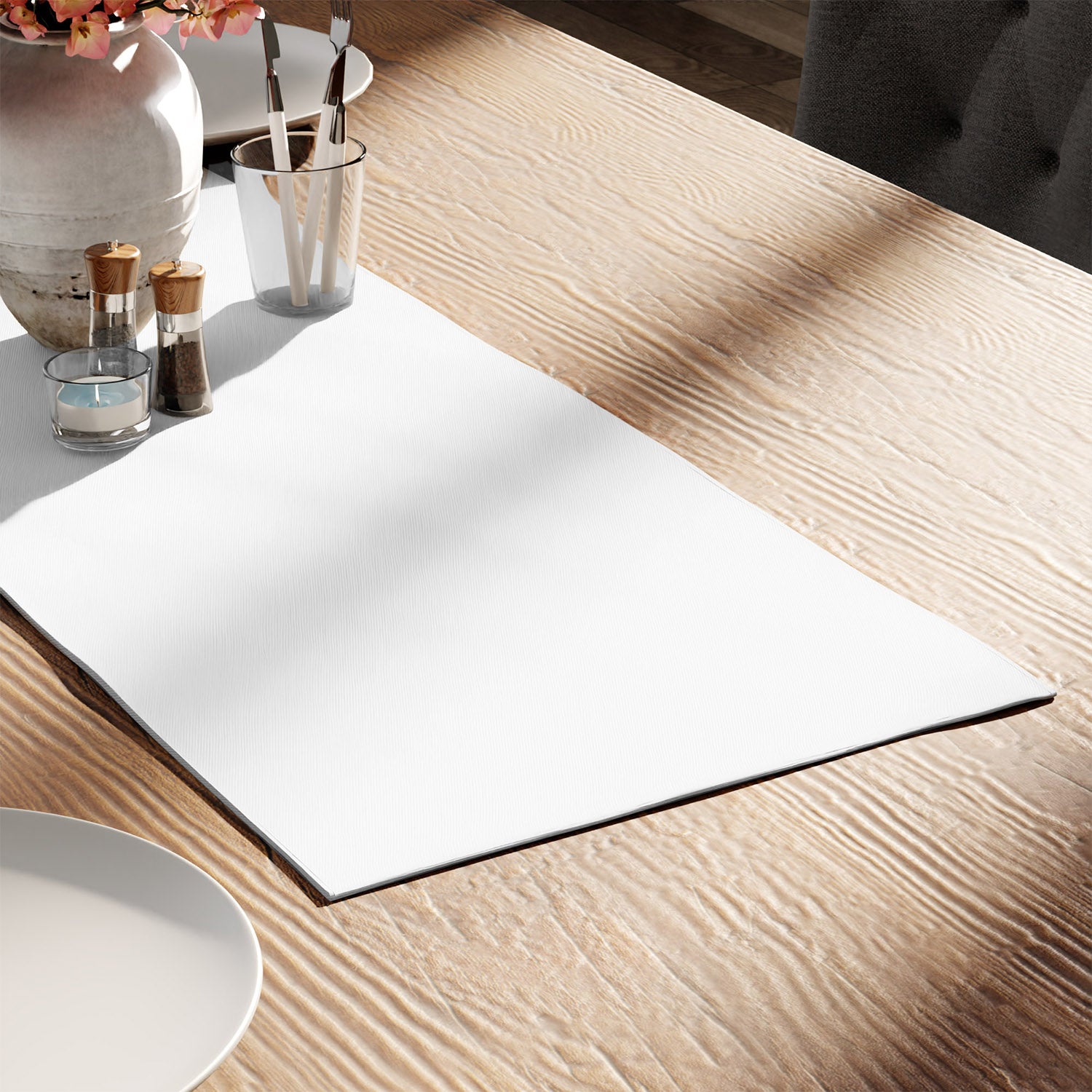 Cotton White Table Runner (Pack of 1)