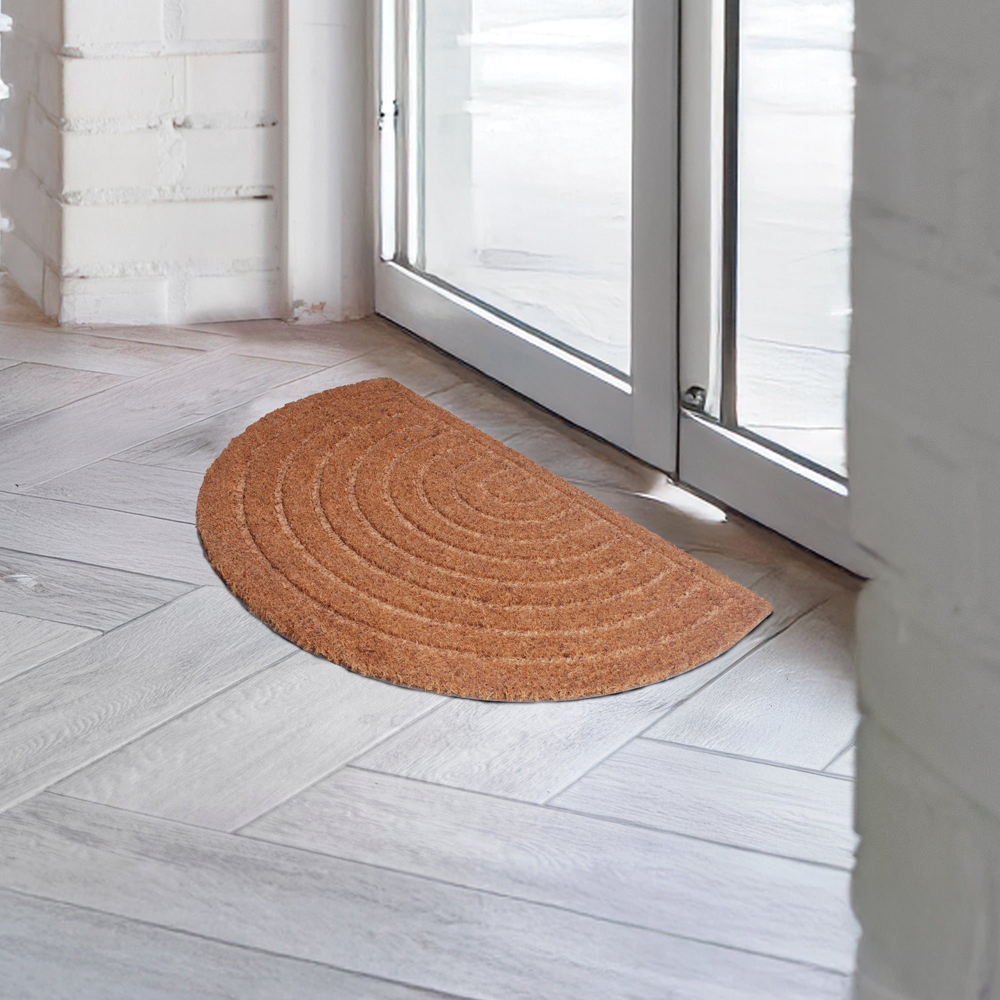 Coir Door Mats for Home Entrance Thick Anti-slip Welcome Doormat with PVC Back | Ideal for Indoor, Outdoor, Patio, Home and Office | Durable and Easy to Clean