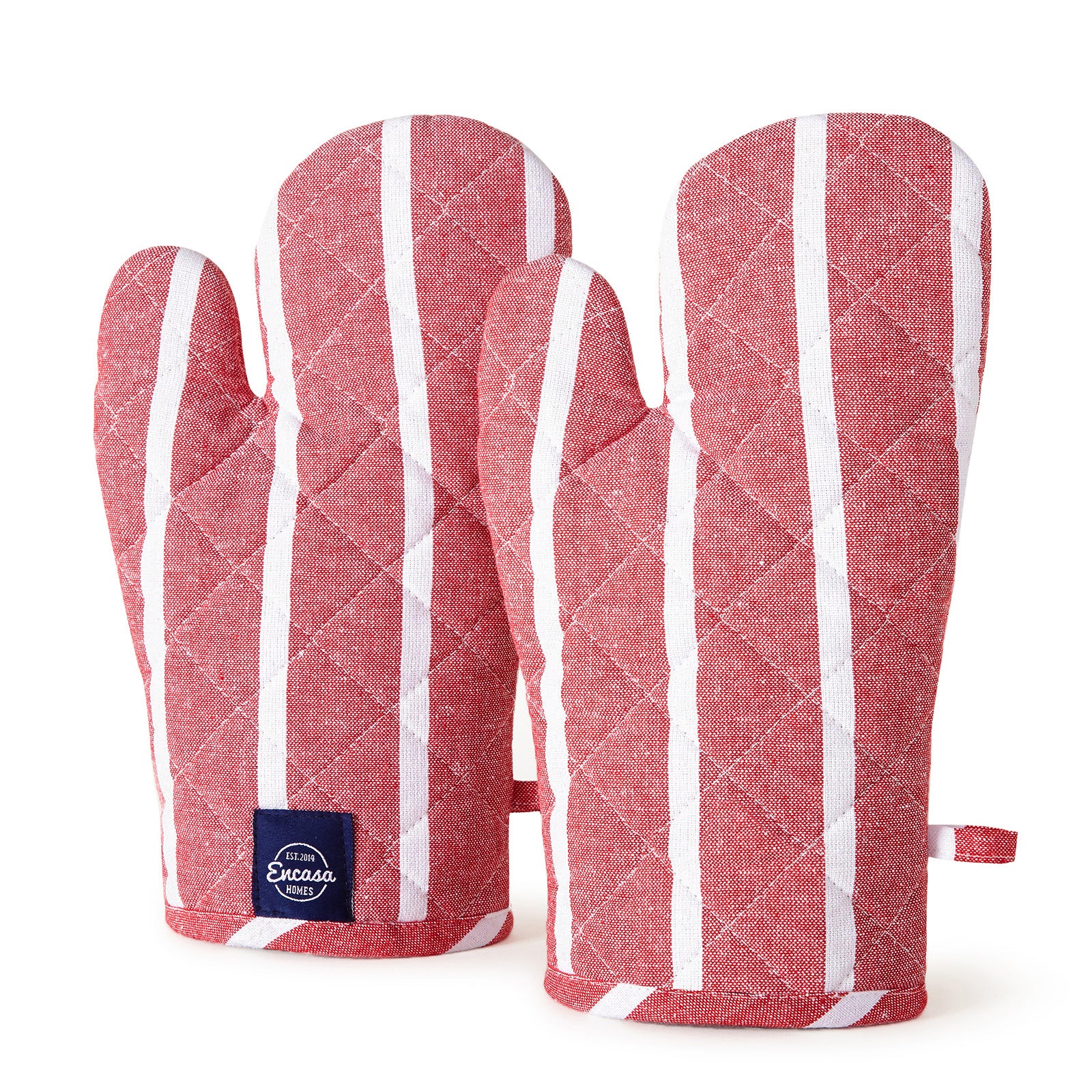 Cotton Roma Red Stripes Oven Gloves (Pack of 2)