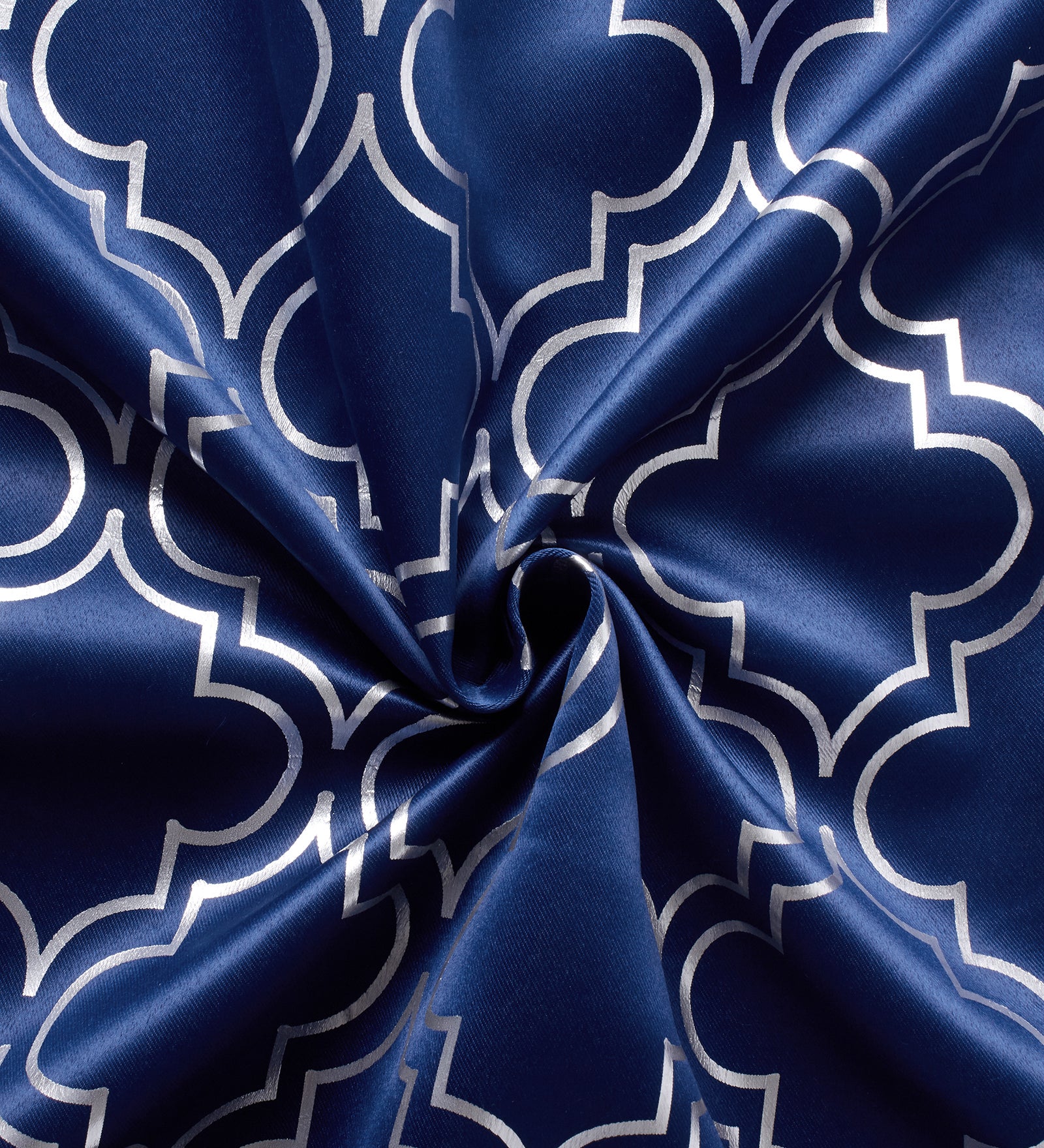Blackout Polyester Fabric by Meter, 100x122 cm | Blocks Light, Heat & Noise, For Curtains, Cushion Covers, Door & Window Drapes - Foil Star Print