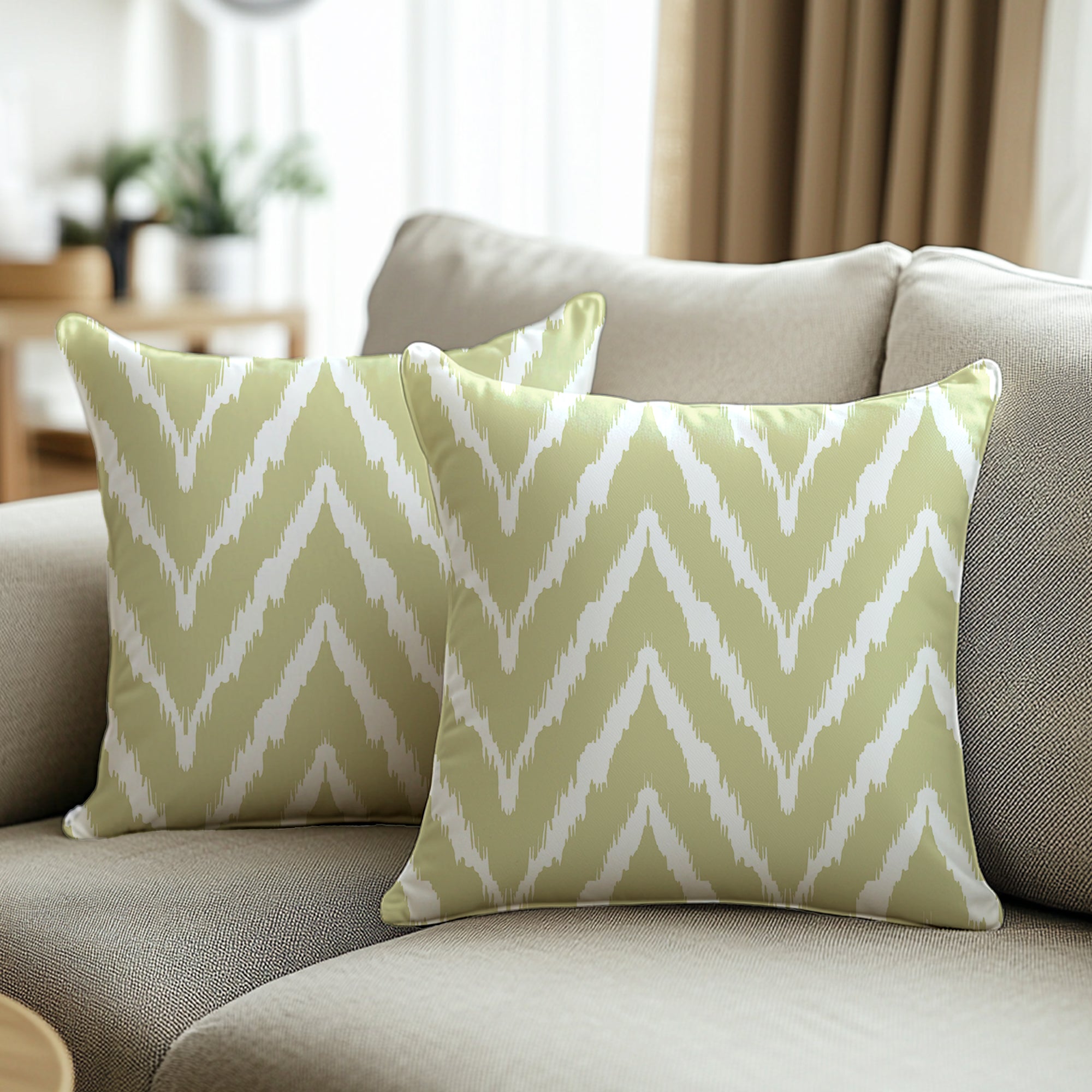 Micro Fire Sage Cushion Cover
