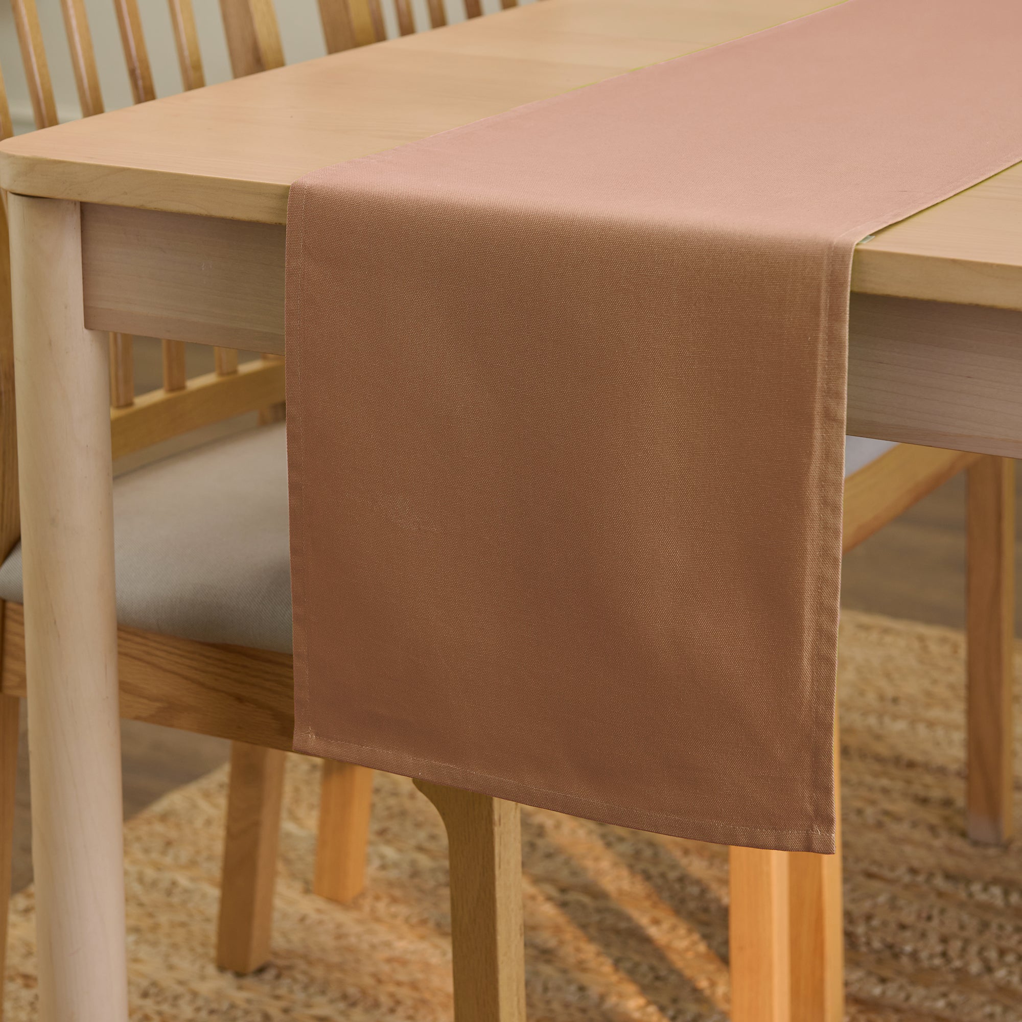 Cotton Tan Table Runner (Pack of 1)
