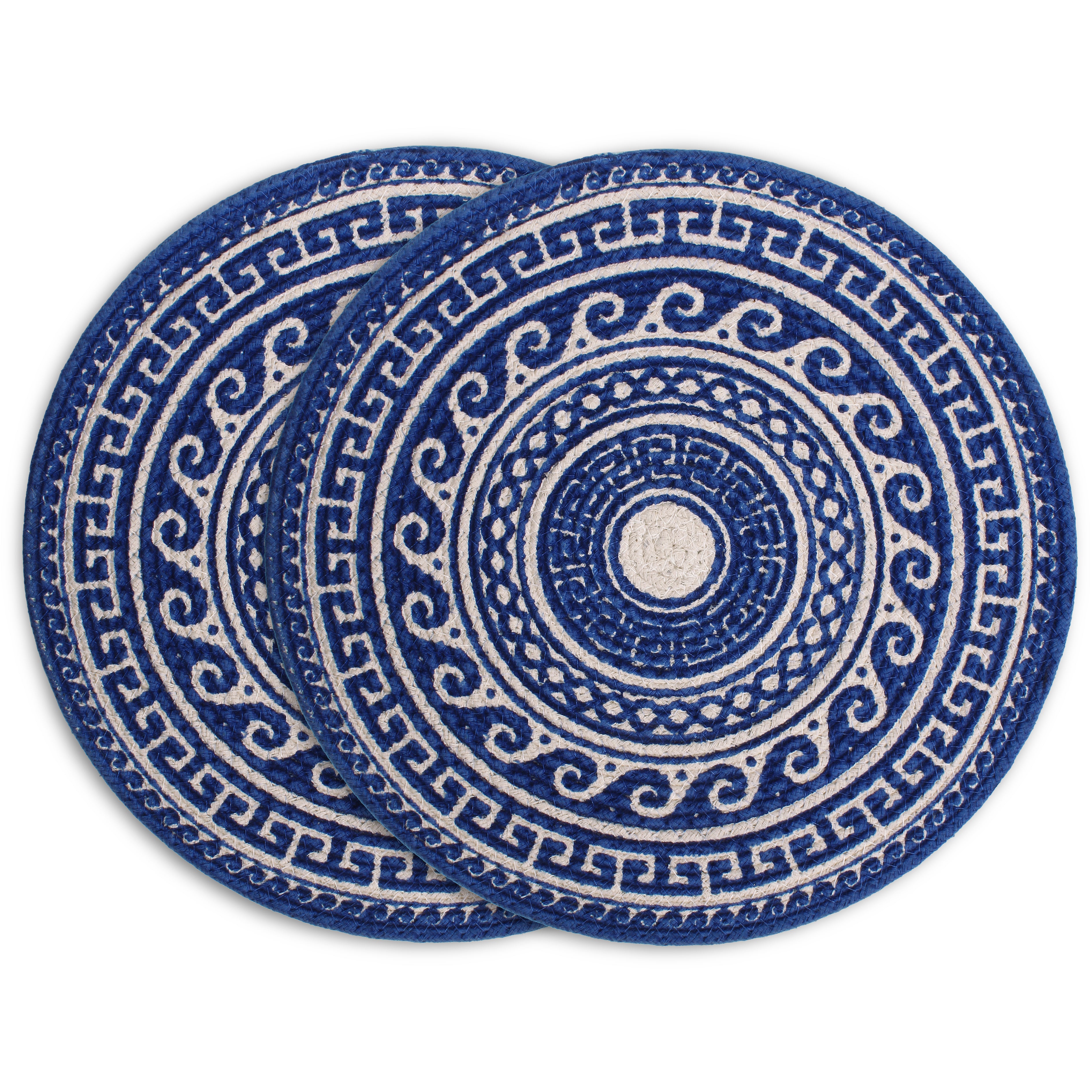 Cotton Blue Mandala Print Placemat (Pack of 2)