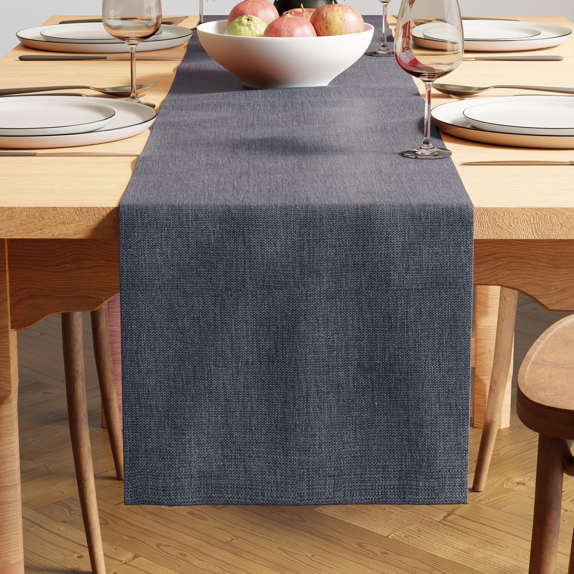Chenille Denim Table Runner (Pack of 1)