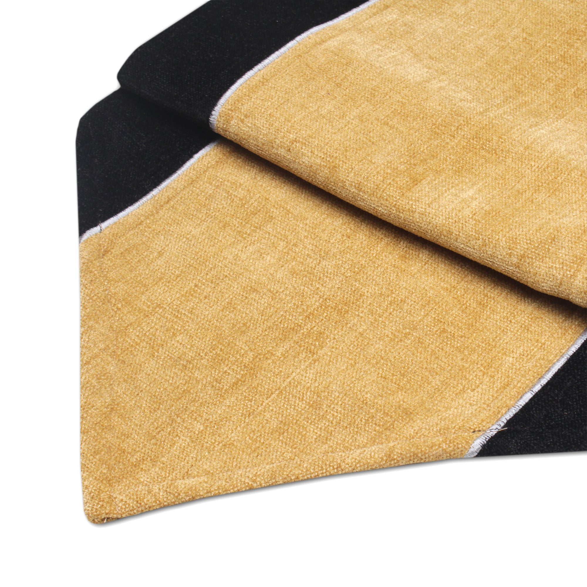 Cotton Black & Mustard Table Runner (Pack of 1)