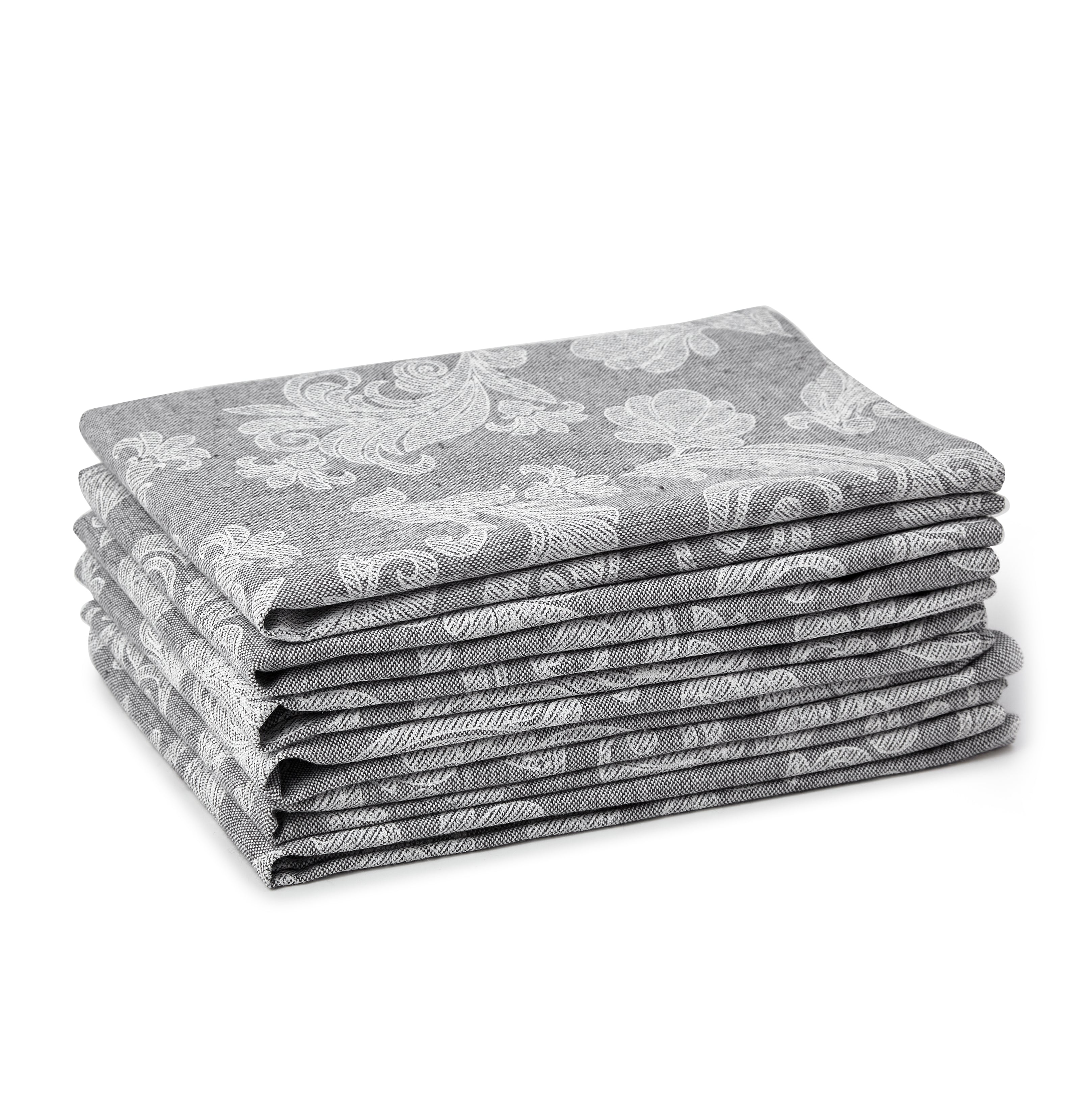 Cotton Grey Table Napkins (Pack of 6)