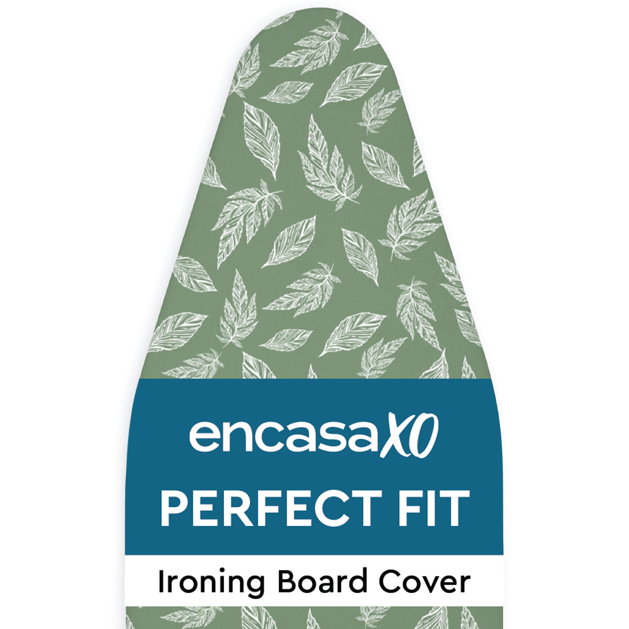 20s Sheeting Big Leaves Green Ironing Board Cover