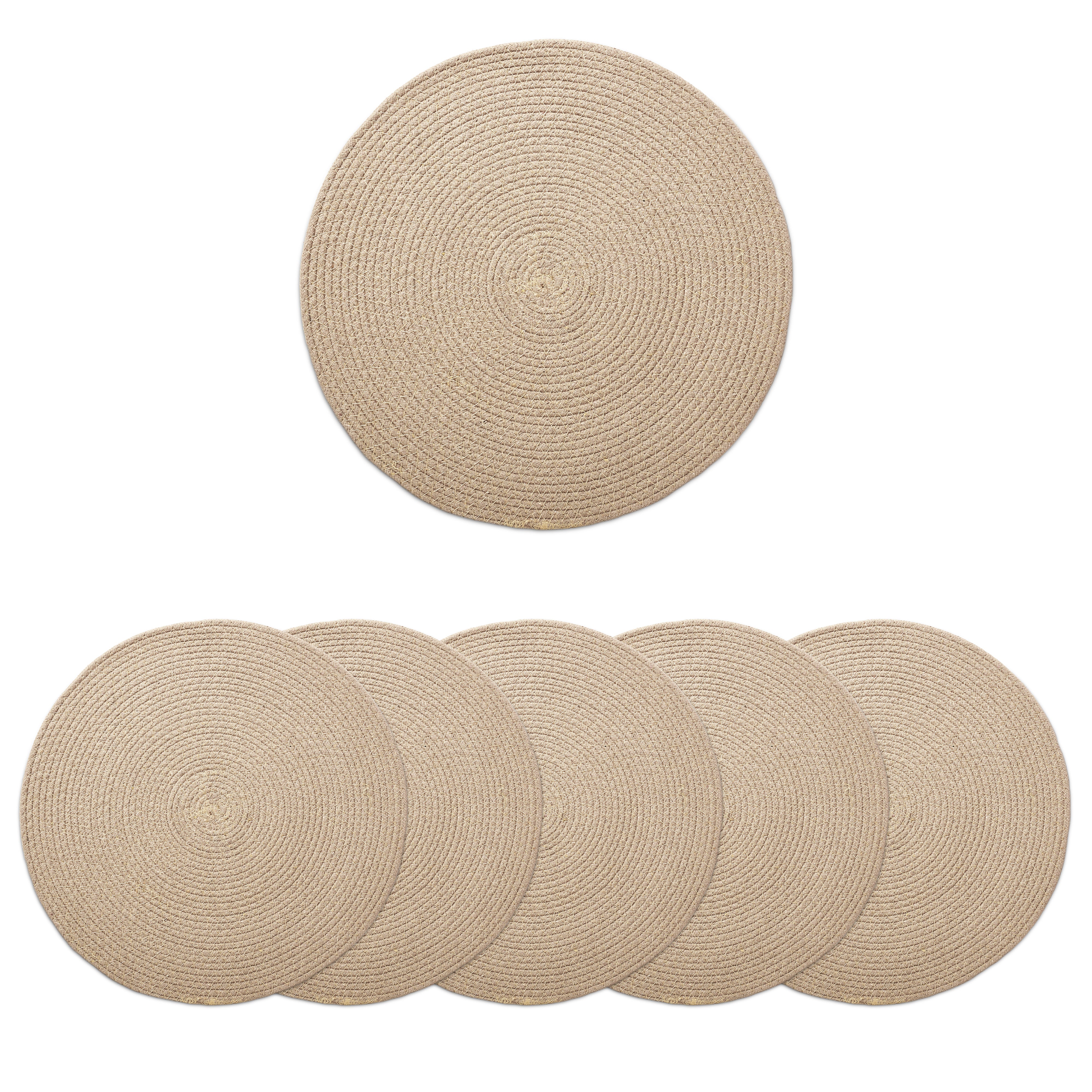 Cotton Beige Placemat (Pack of 6)