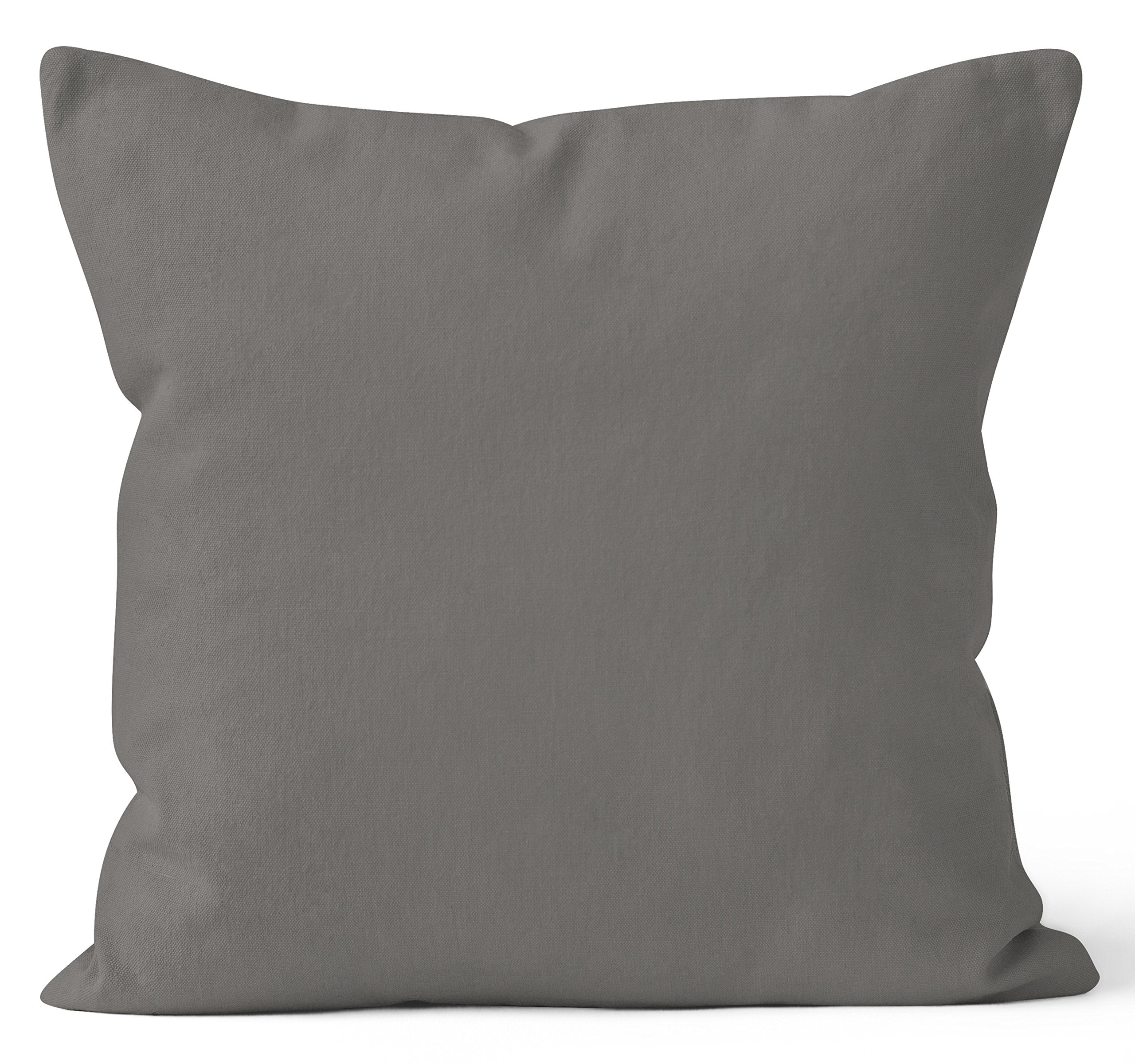 Canvas Grey Cushion Cover