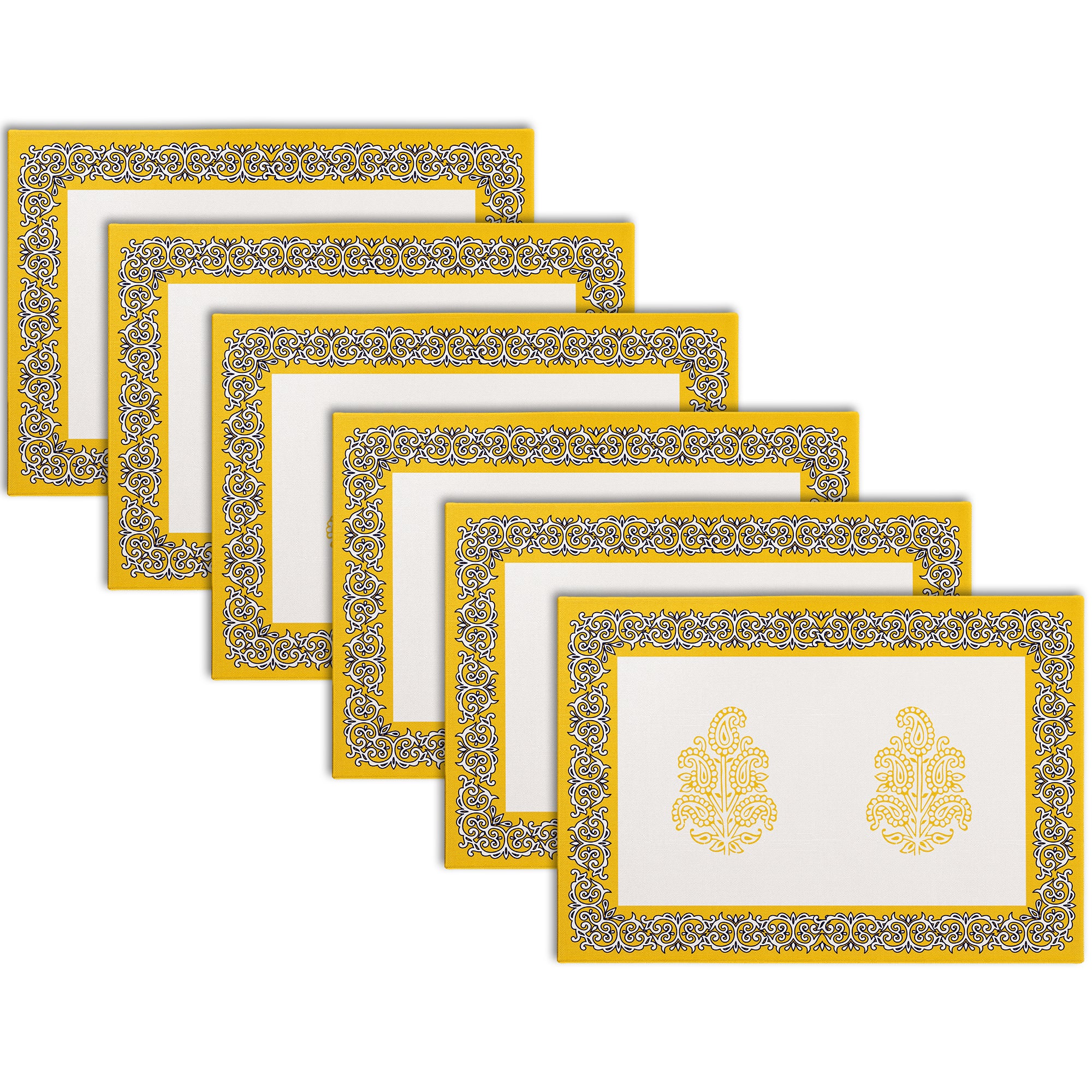 Cotton Yellow-01 Placemat (Pack of 6)