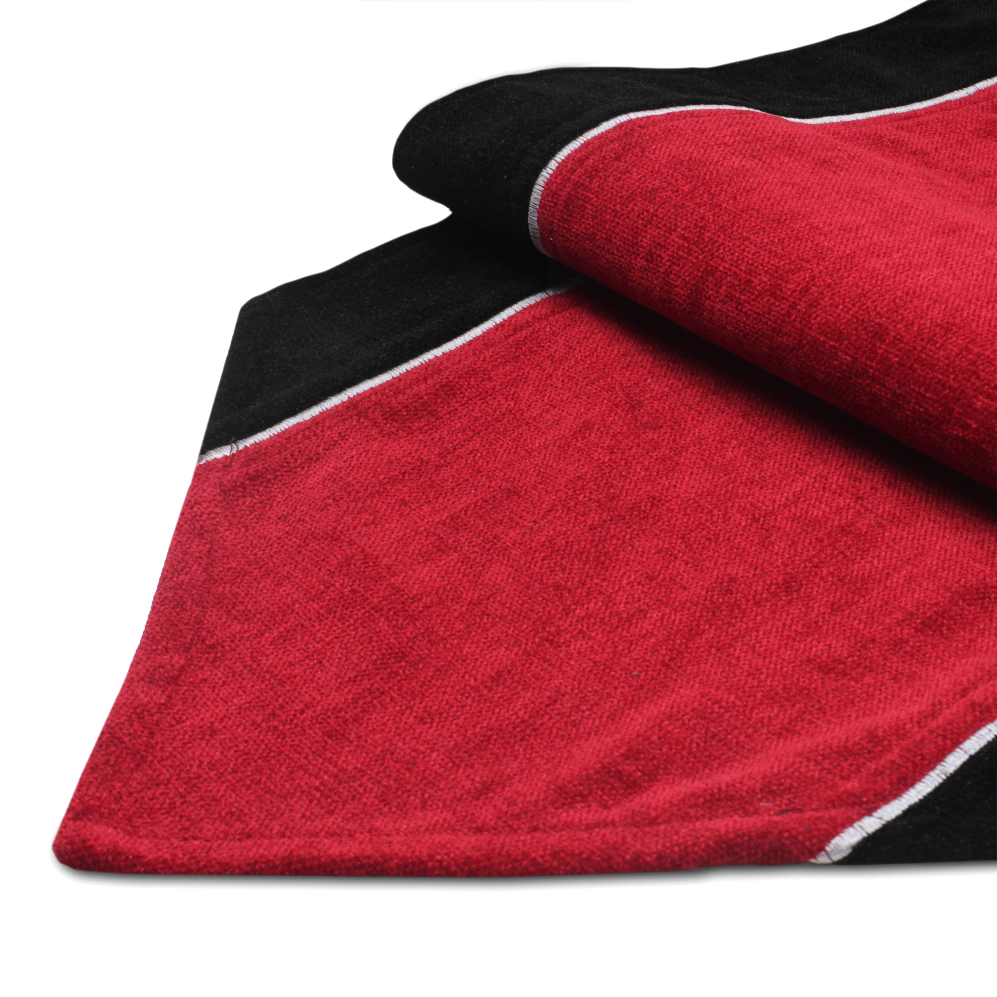 Cotton Black & Scarlet Red Table Runner (Pack of 1)