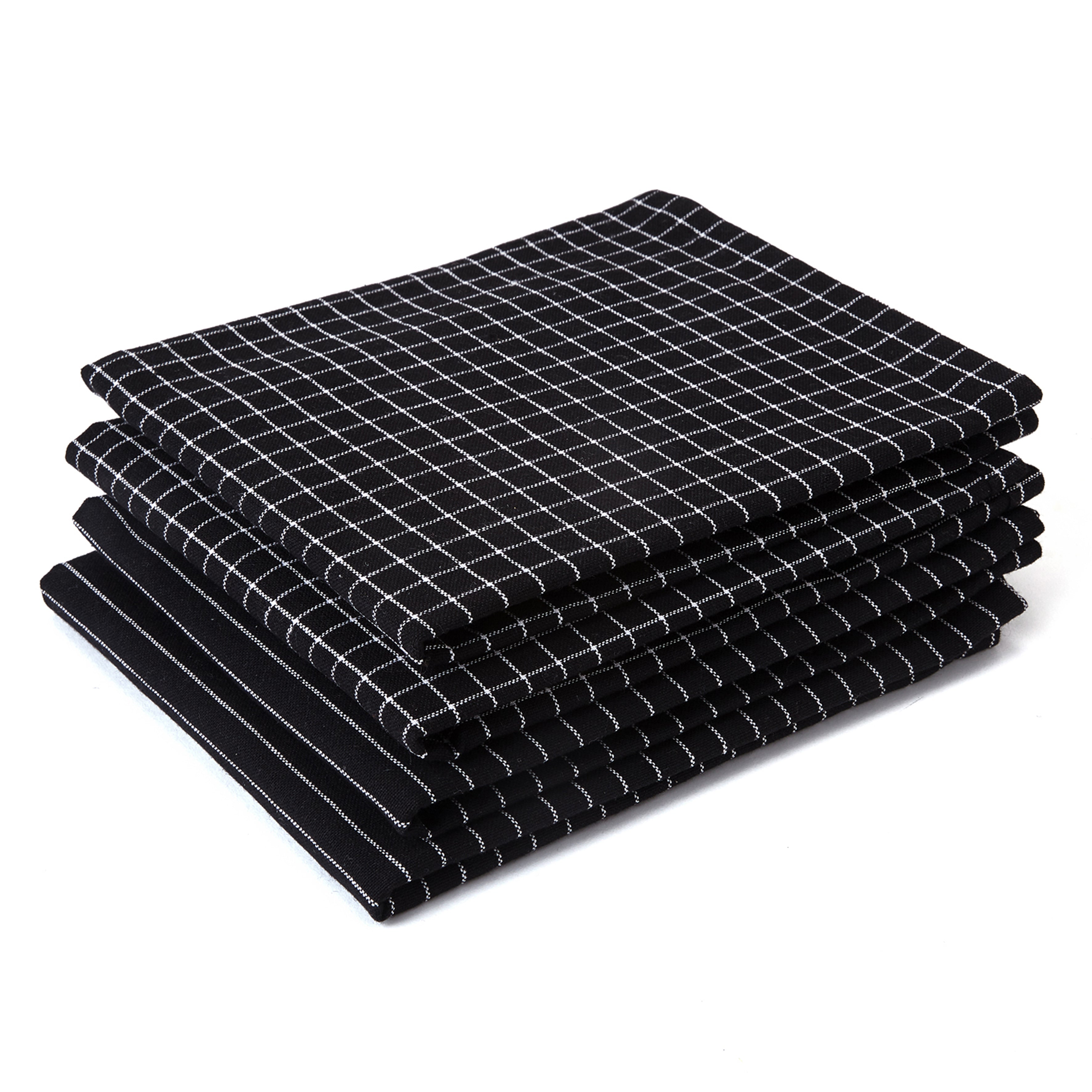 Cotton Butcher Black Kitchen Towel (Pack of 4)