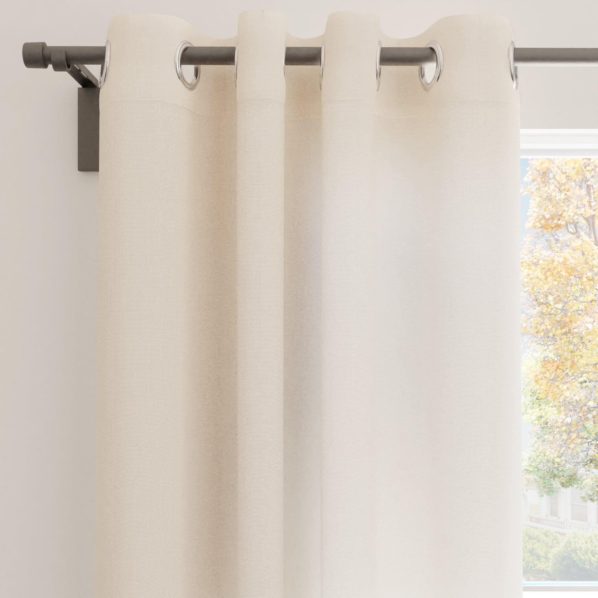 Canvas Natural Curtain (Pack of 1)