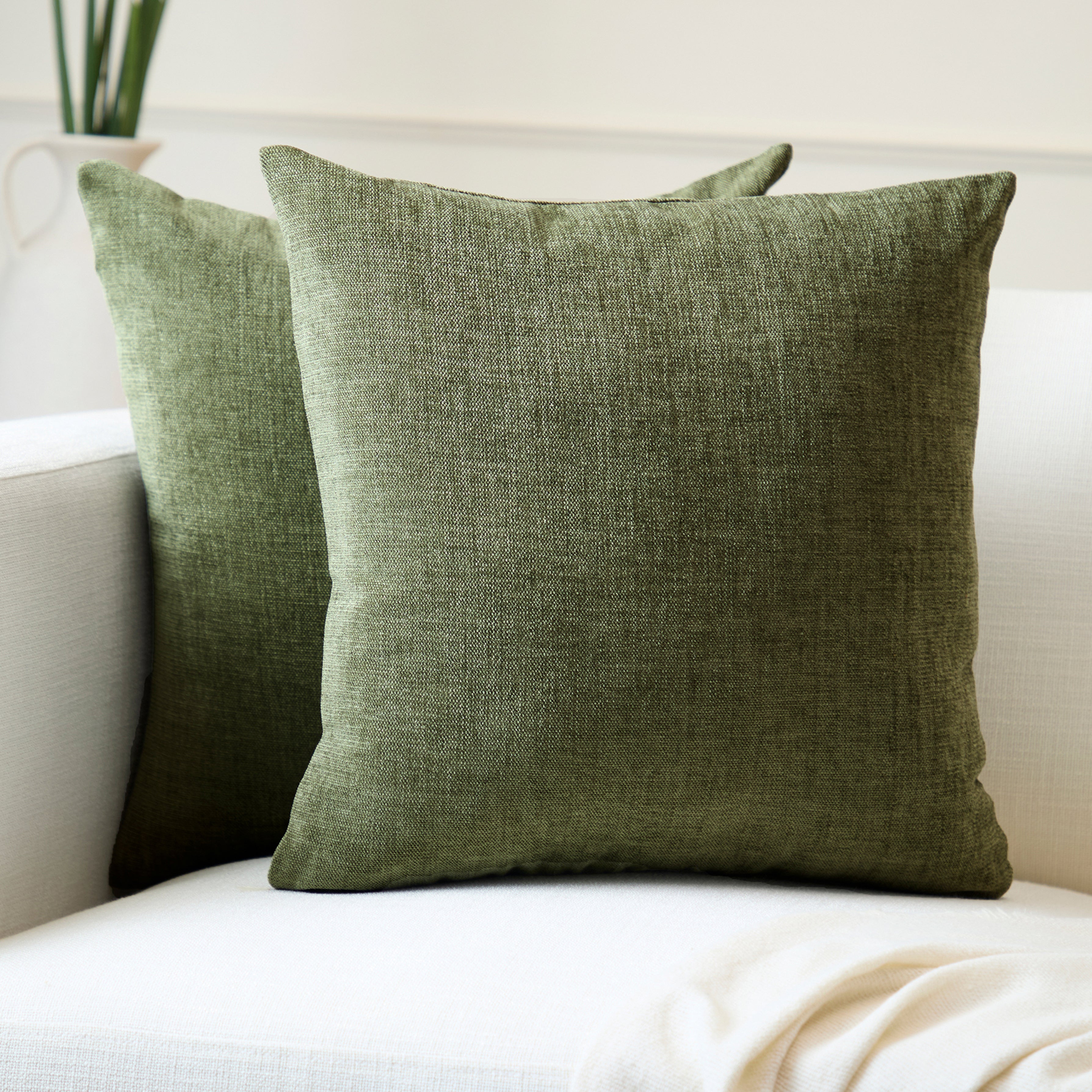 Chenille Moss Cushion Cover (Pack of 2)