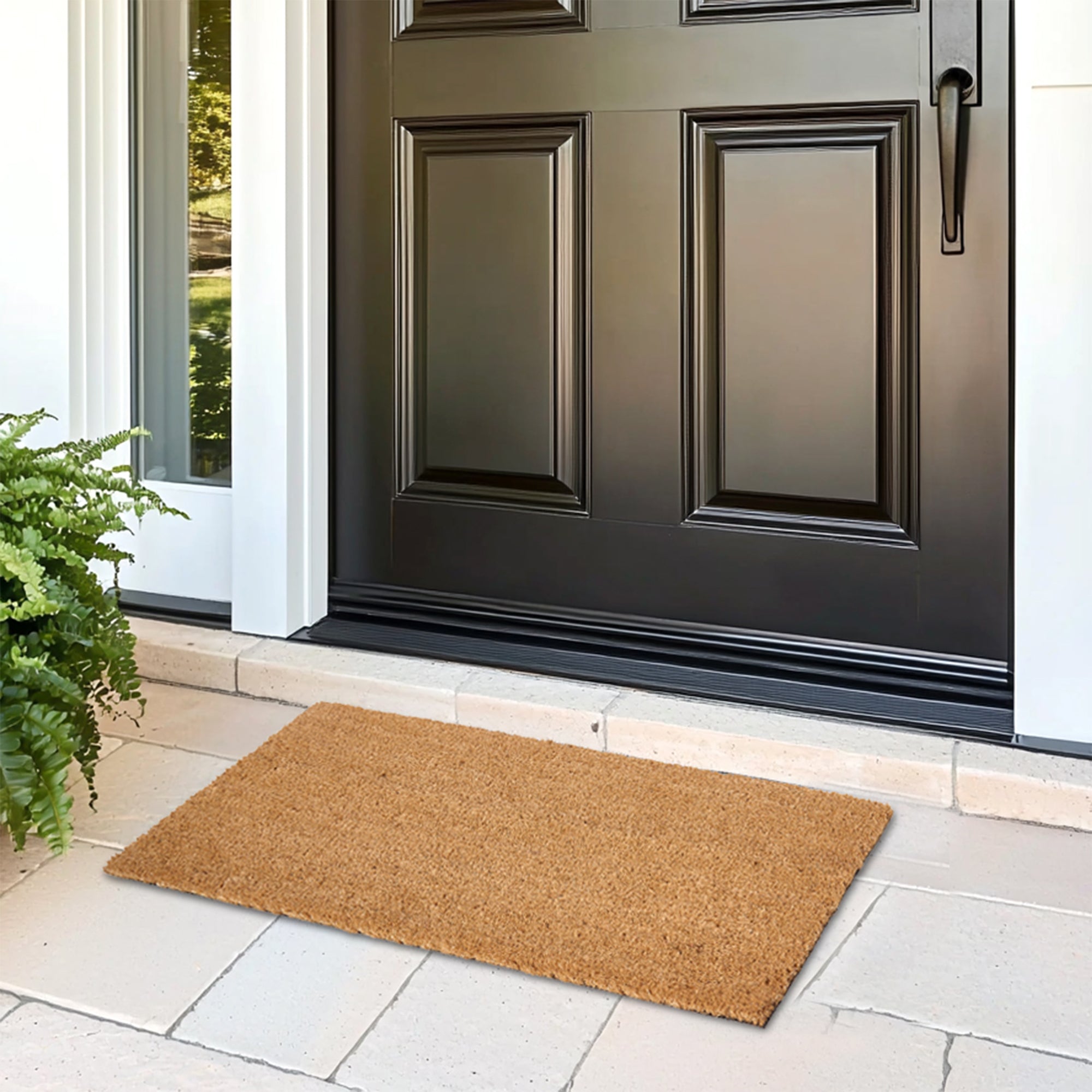 Coir Door Mats for Home Entrance Thick Anti-slip Welcome Doormat with PVC Back | Ideal for Indoor, Outdoor, Patio, Home and Office | Durable and Easy to Clean