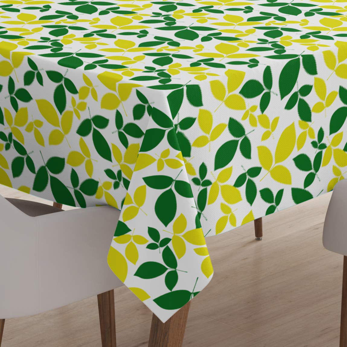 Polyester Leaves Table Cloth (Pack of 1)