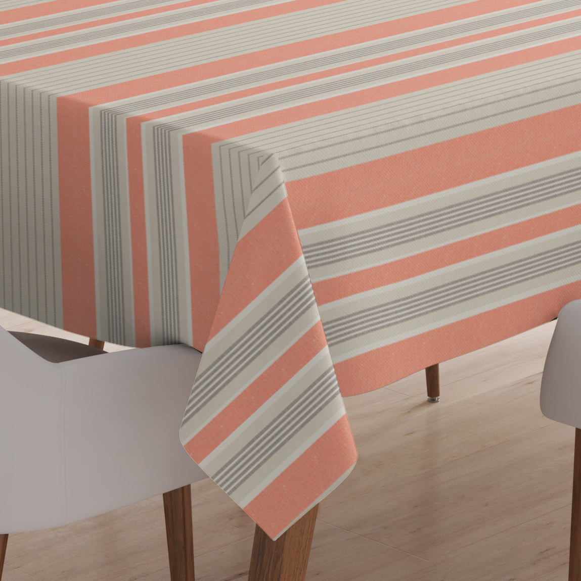 Cotton Peach Table Cloth (Pack of 1)