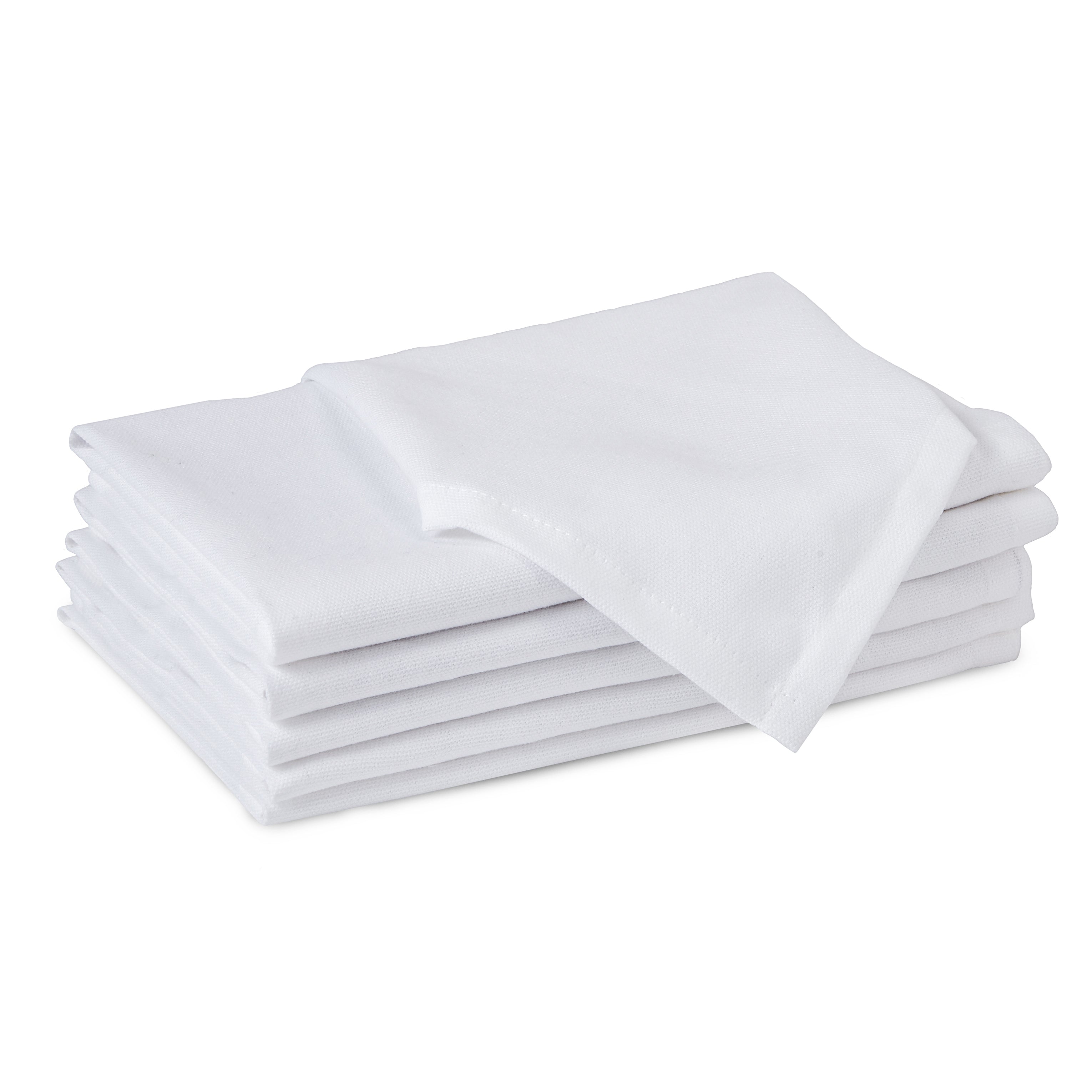 Cotton White Table Napkins (Pack of 6)