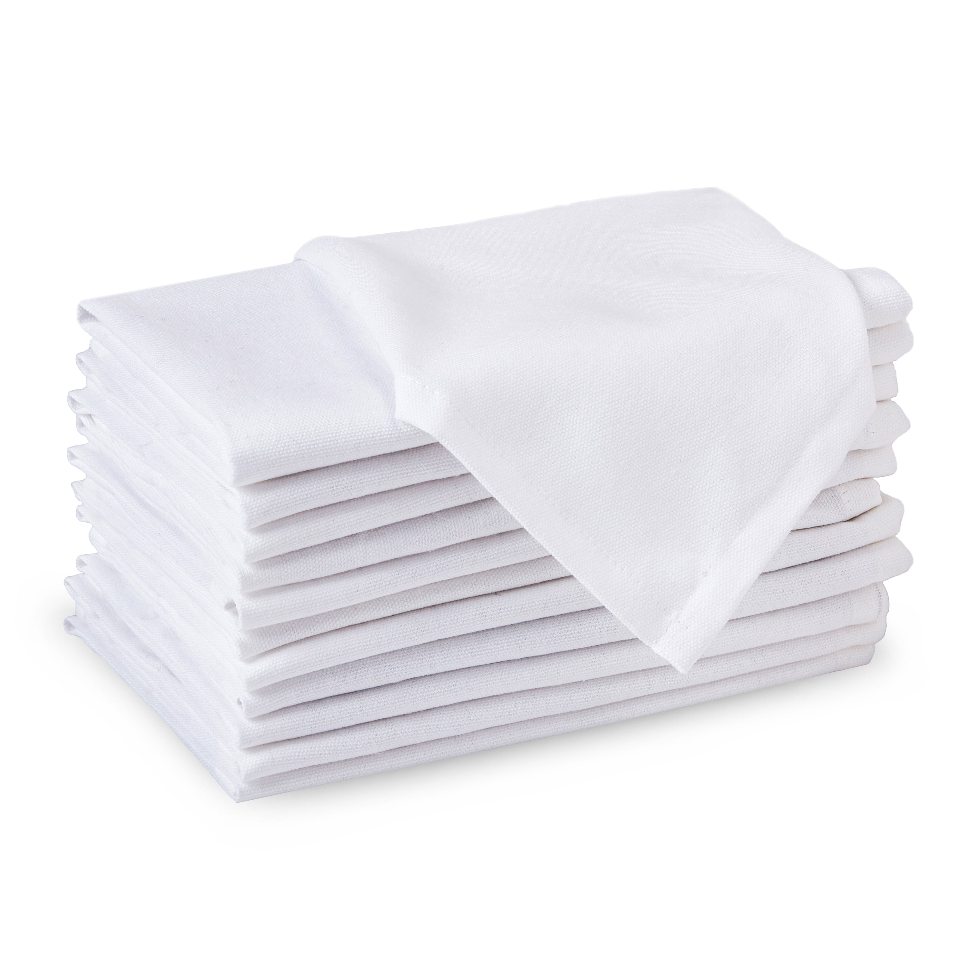 Cotton White Table Napkins (Pack of 12)