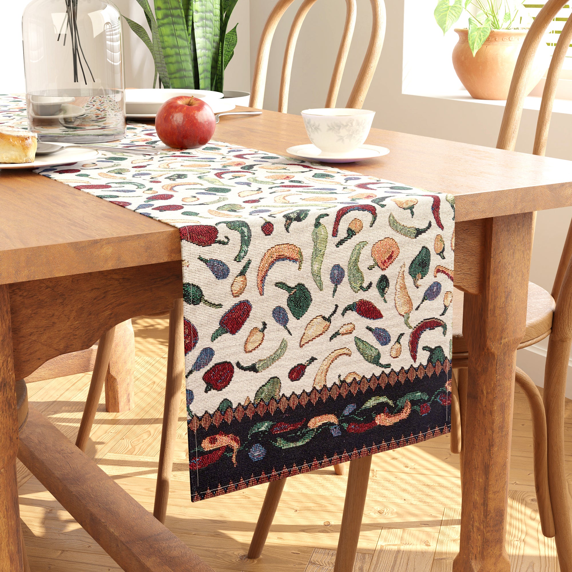 Cotton Chilies Table Runner (Pack of 1)