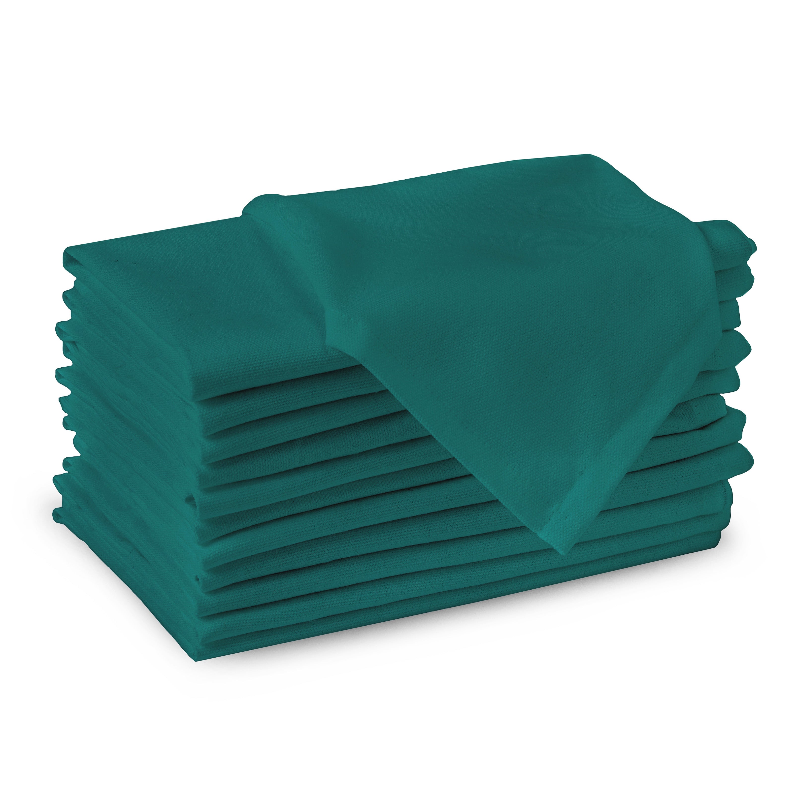 Cotton Emerald Table Napkins (Pack of 12)