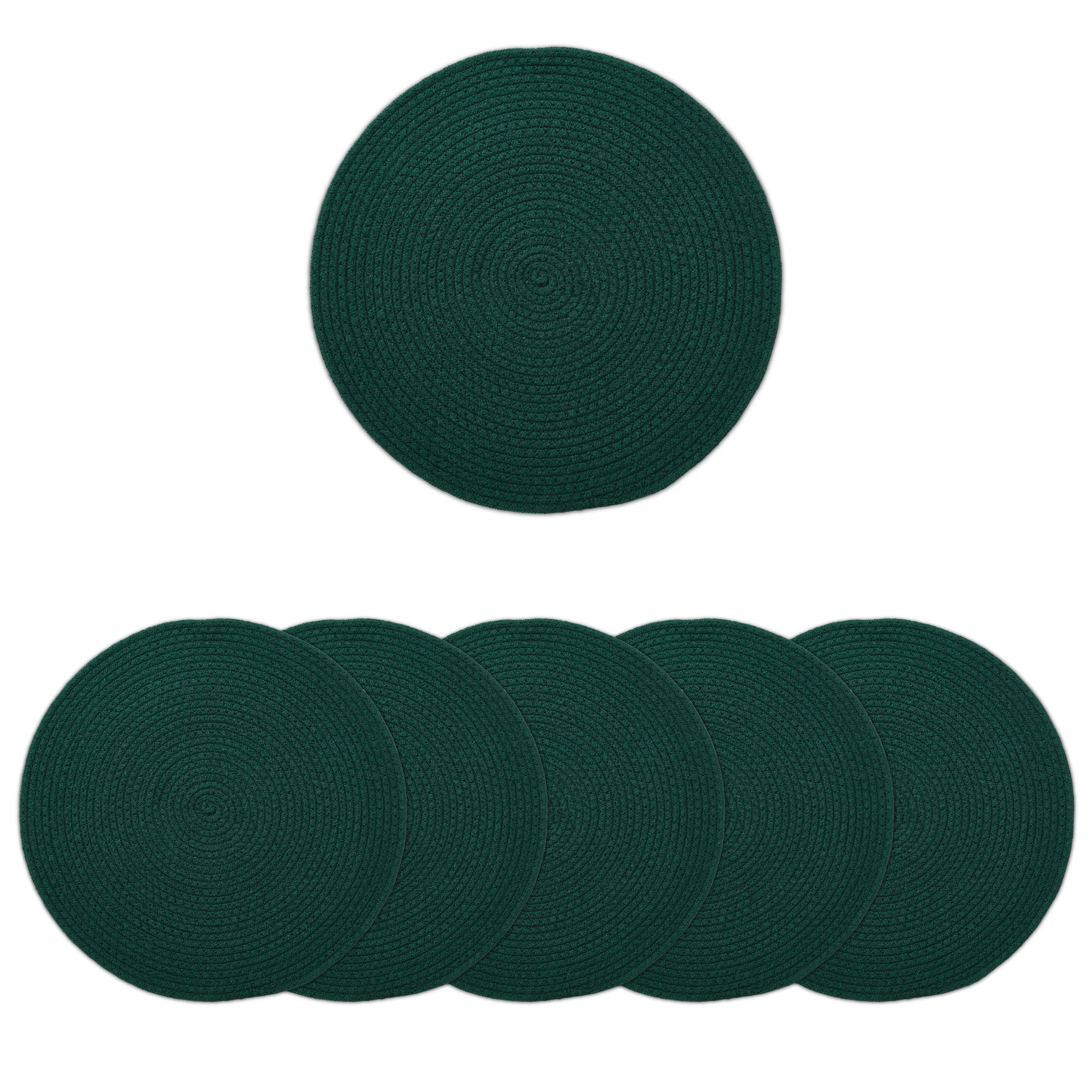 Cotton Dark Green Placemat (Pack of 6)