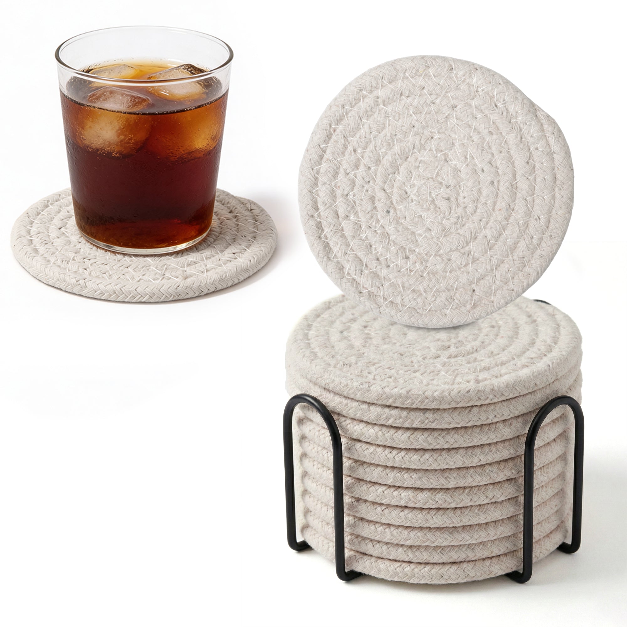Cotton Off White Coaster