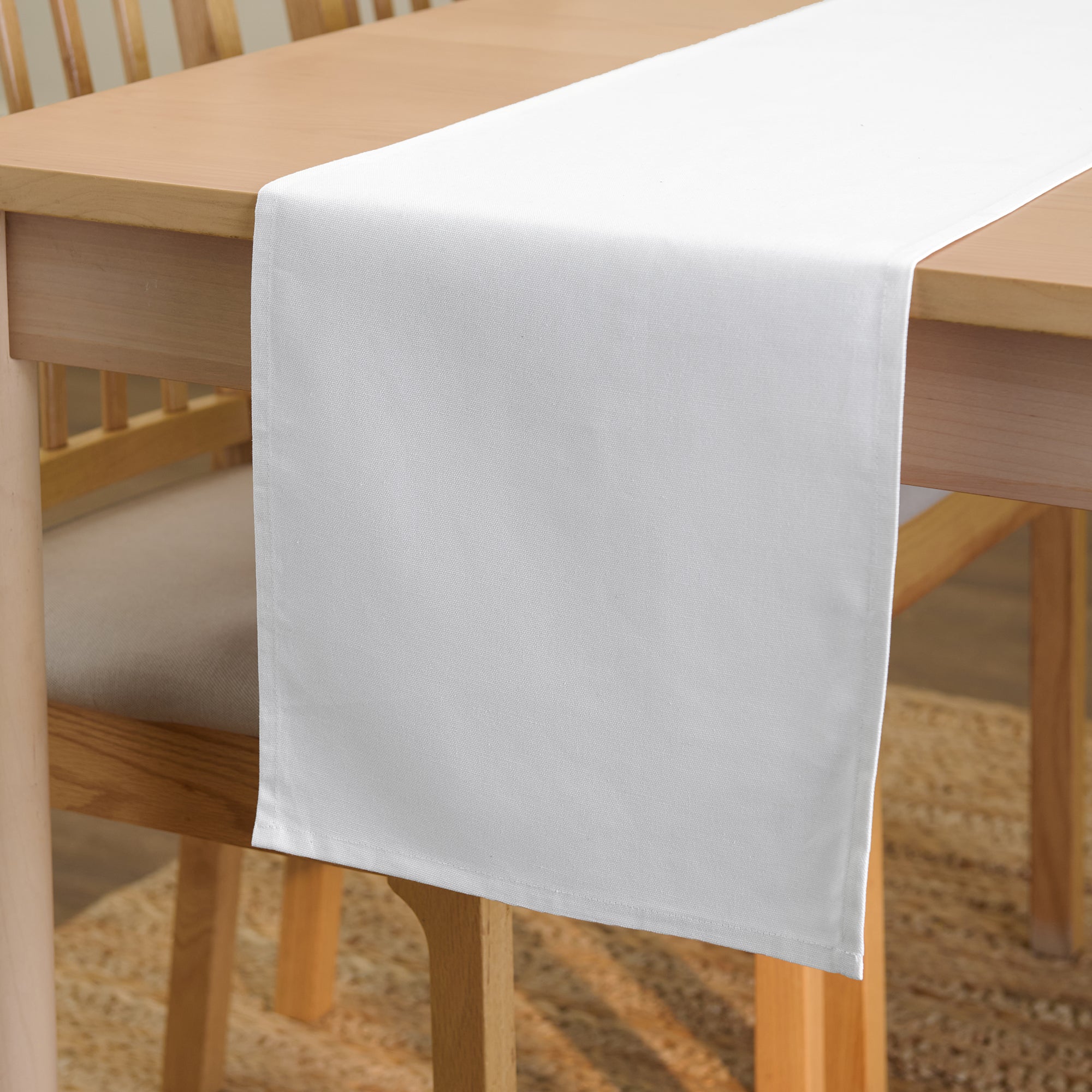 Cotton White Table Runner (Pack of 1)