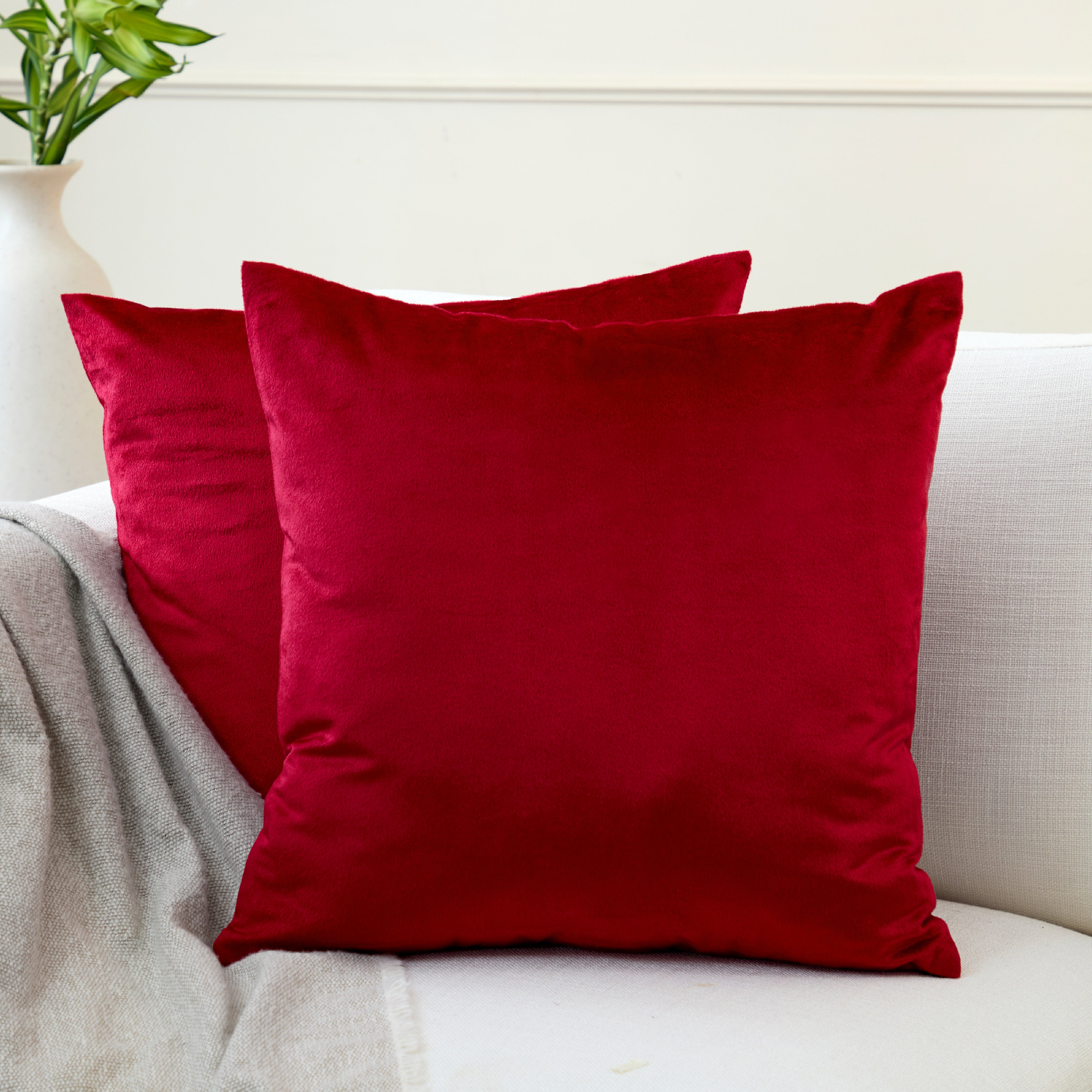 Velvet Red Cushion Cover