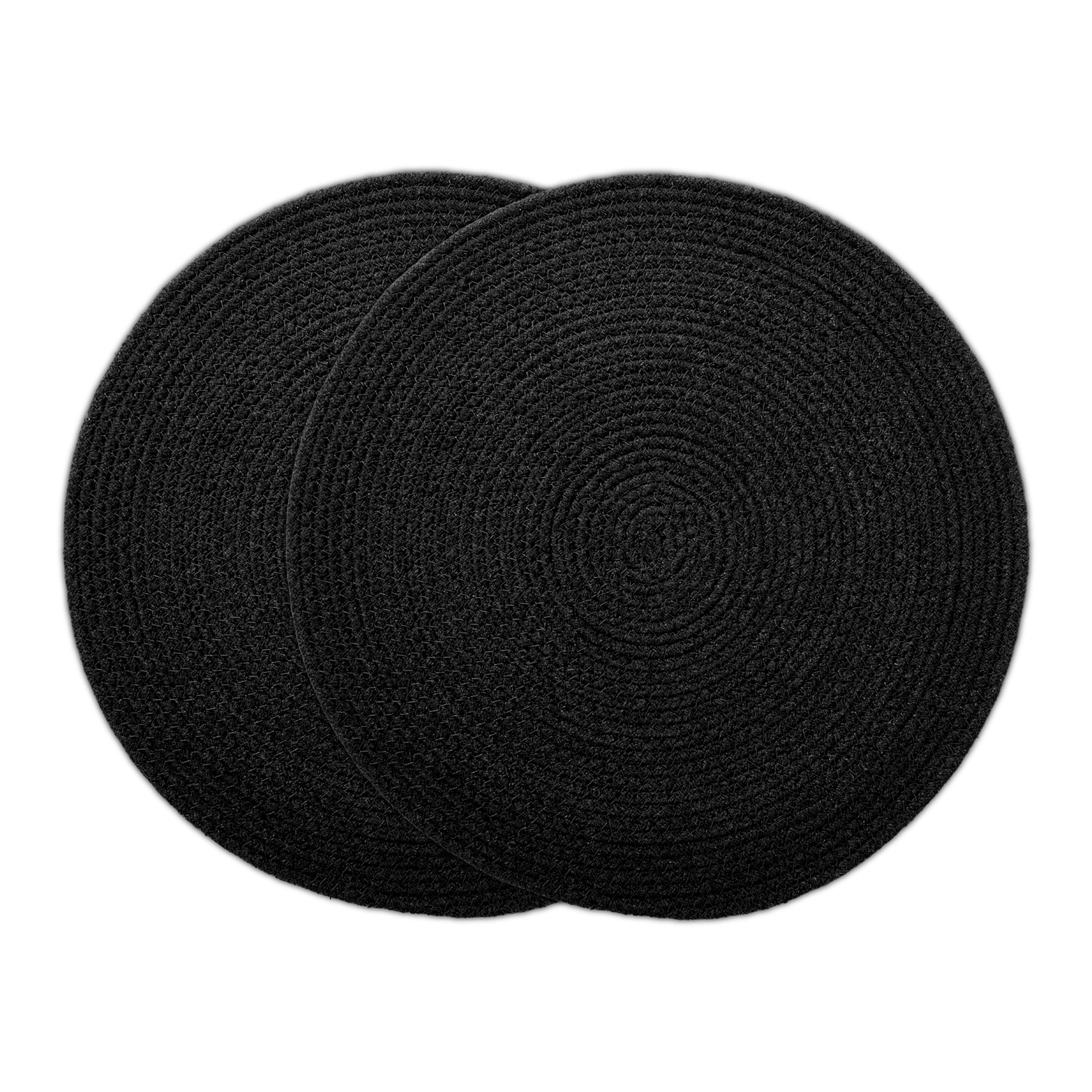 Cotton Black Placemat (Pack of 2)