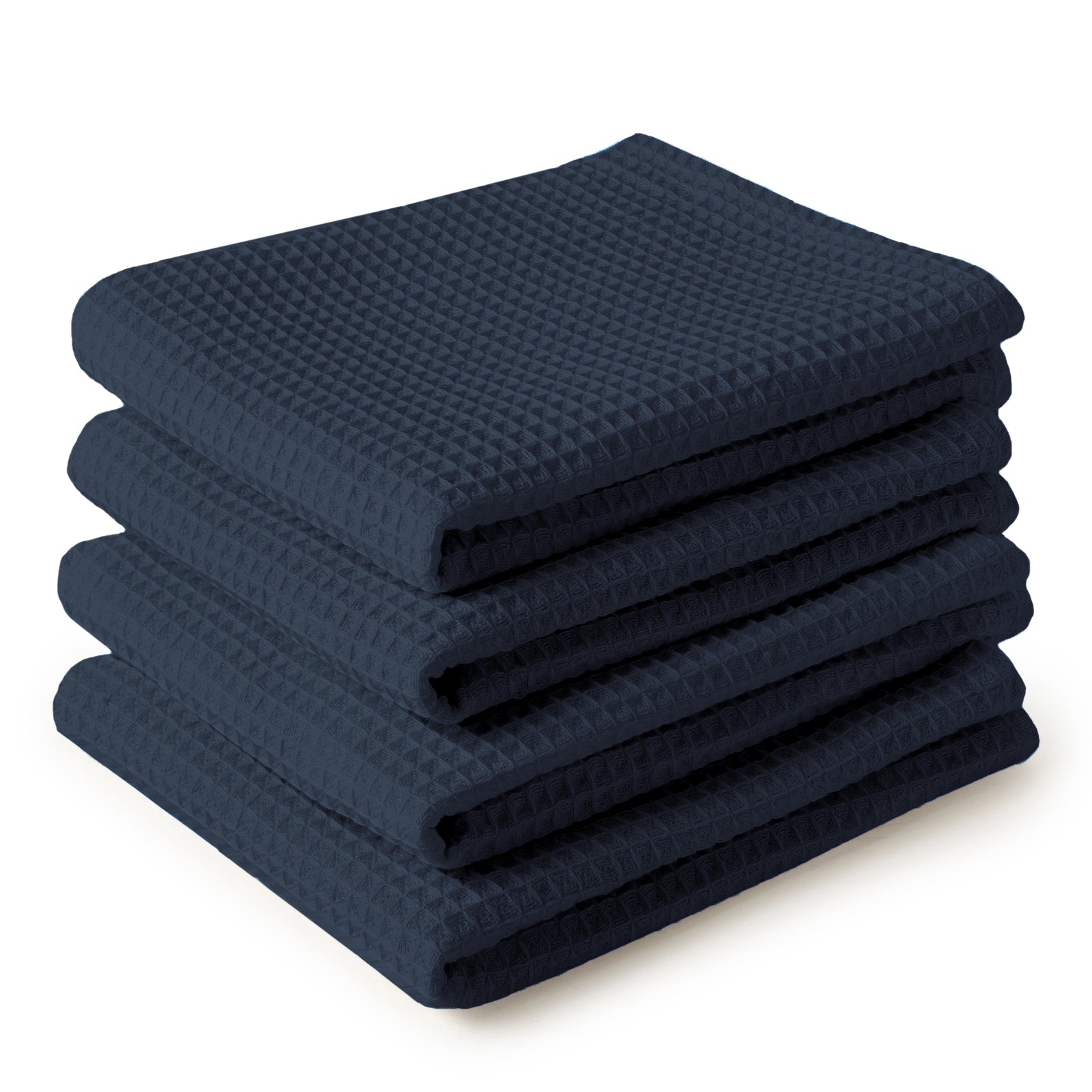 Cotton Navy Blue Kitchen Towel (Pack of 4)