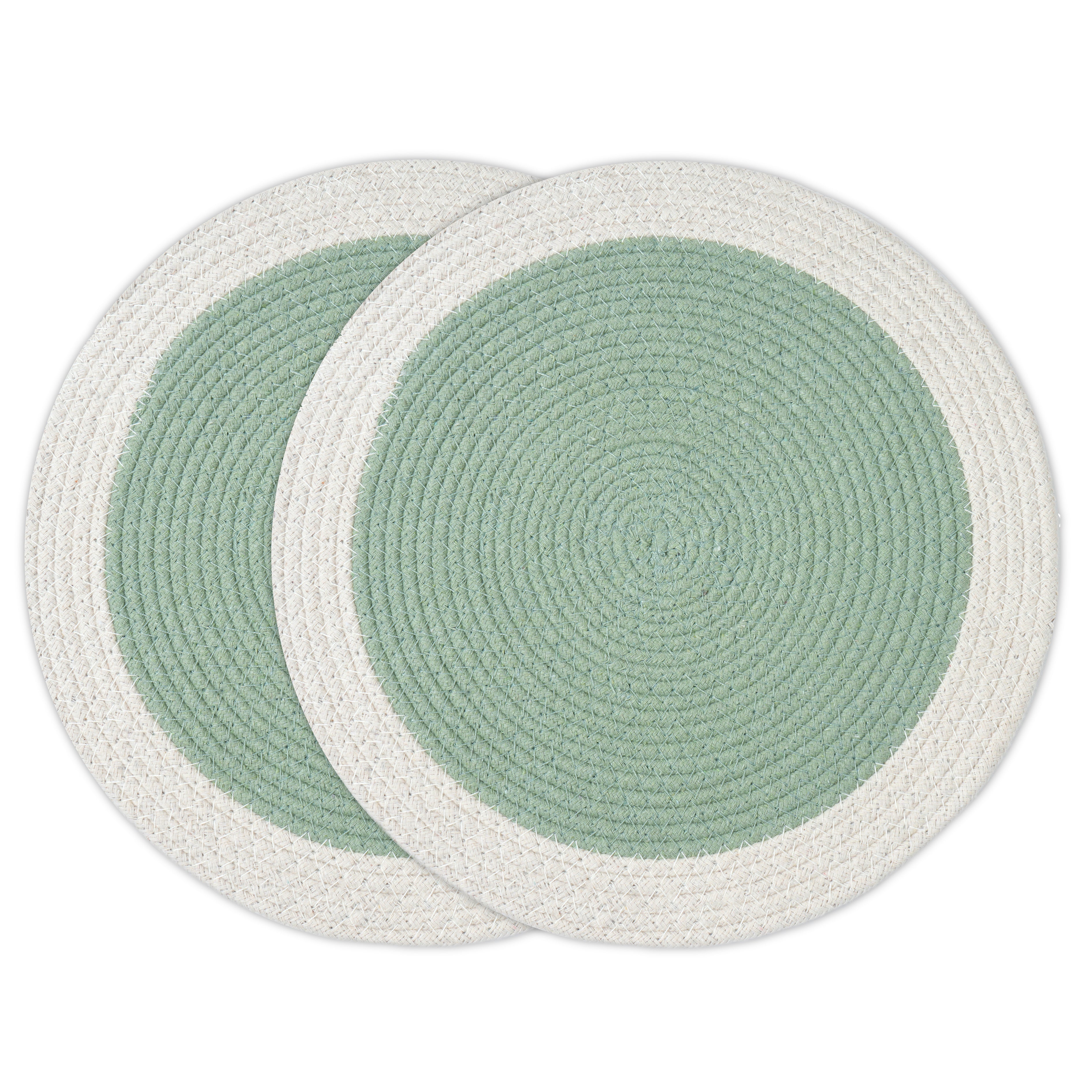 Cotton Sage & Off White Placemat (Pack of 2)